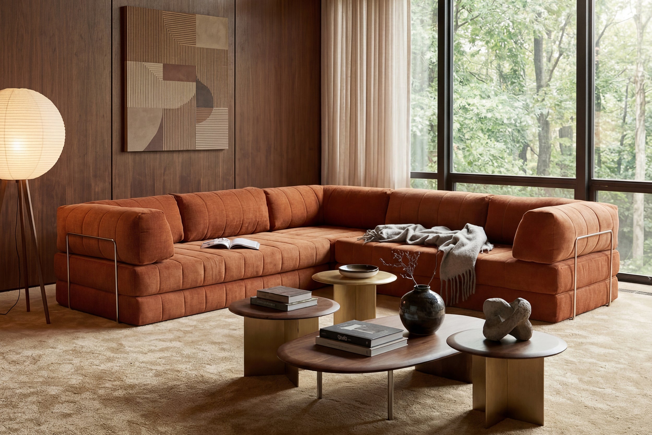 CozyPad Schlafsofa Ecksofa mit Armlehnen in 412 Esina Rust Orange präsentiert im Onlineshop von KAQTU Design AG. Bettsofa ist von Innovation Living