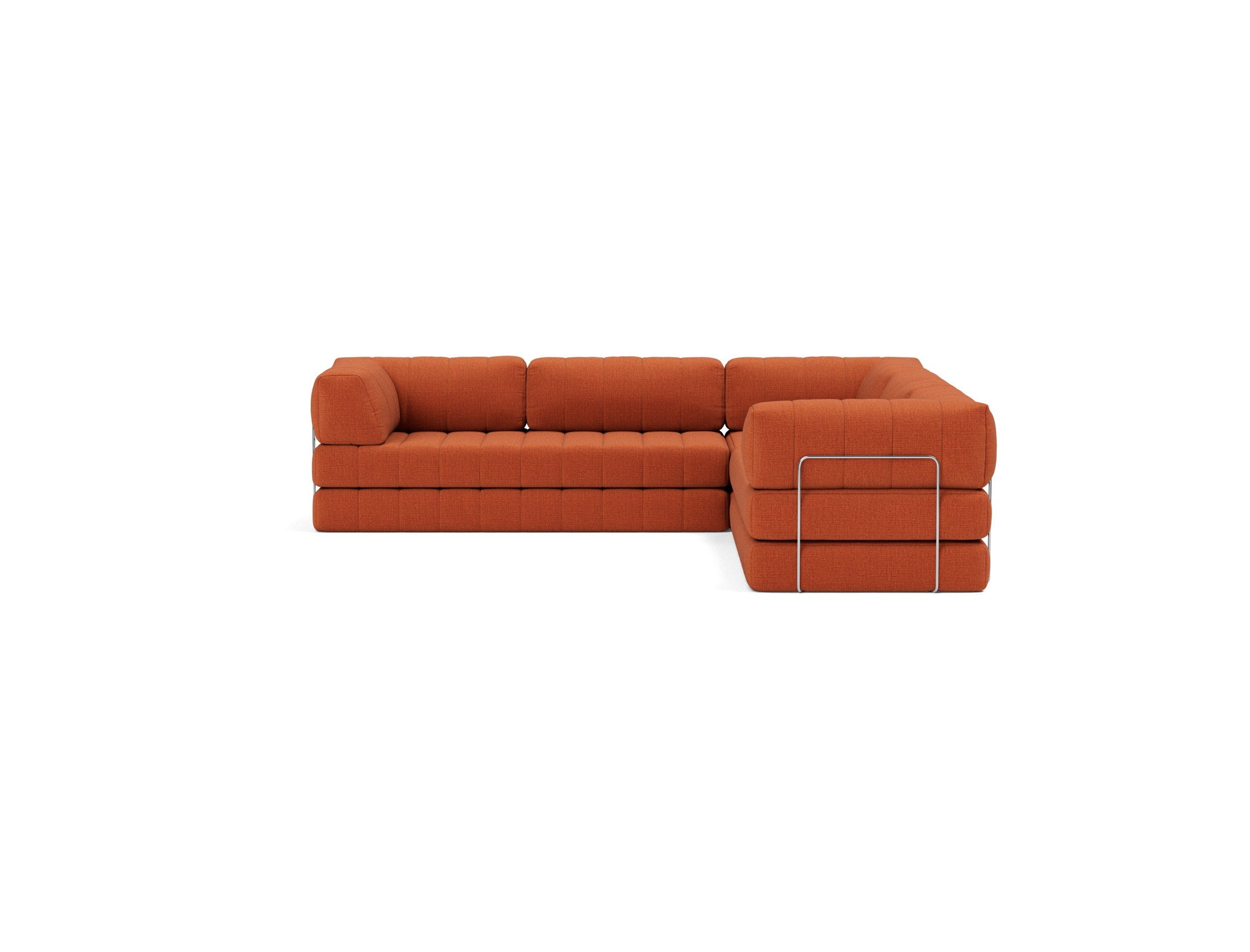 CozyPad Schlafsofa Ecksofa mit Armlehnen in 412 Esina Rust Orange präsentiert im Onlineshop von KAQTU Design AG. Bettsofa ist von Innovation Living