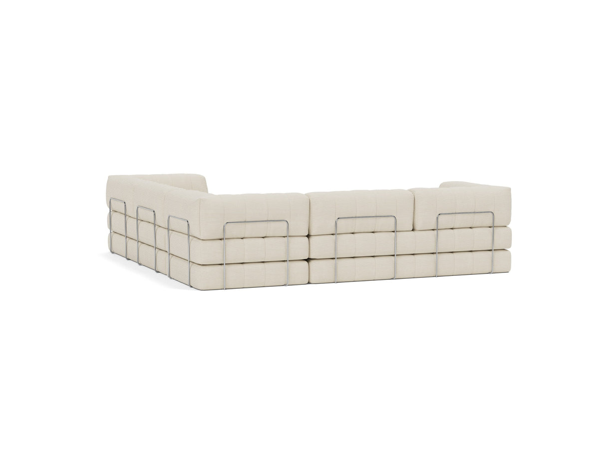 CozyPad Schlafsofa Ecksofa mit Armlehnen in 594 Corduroy Ivory präsentiert im Onlineshop von KAQTU Design AG. Bettsofa ist von Innovation Living