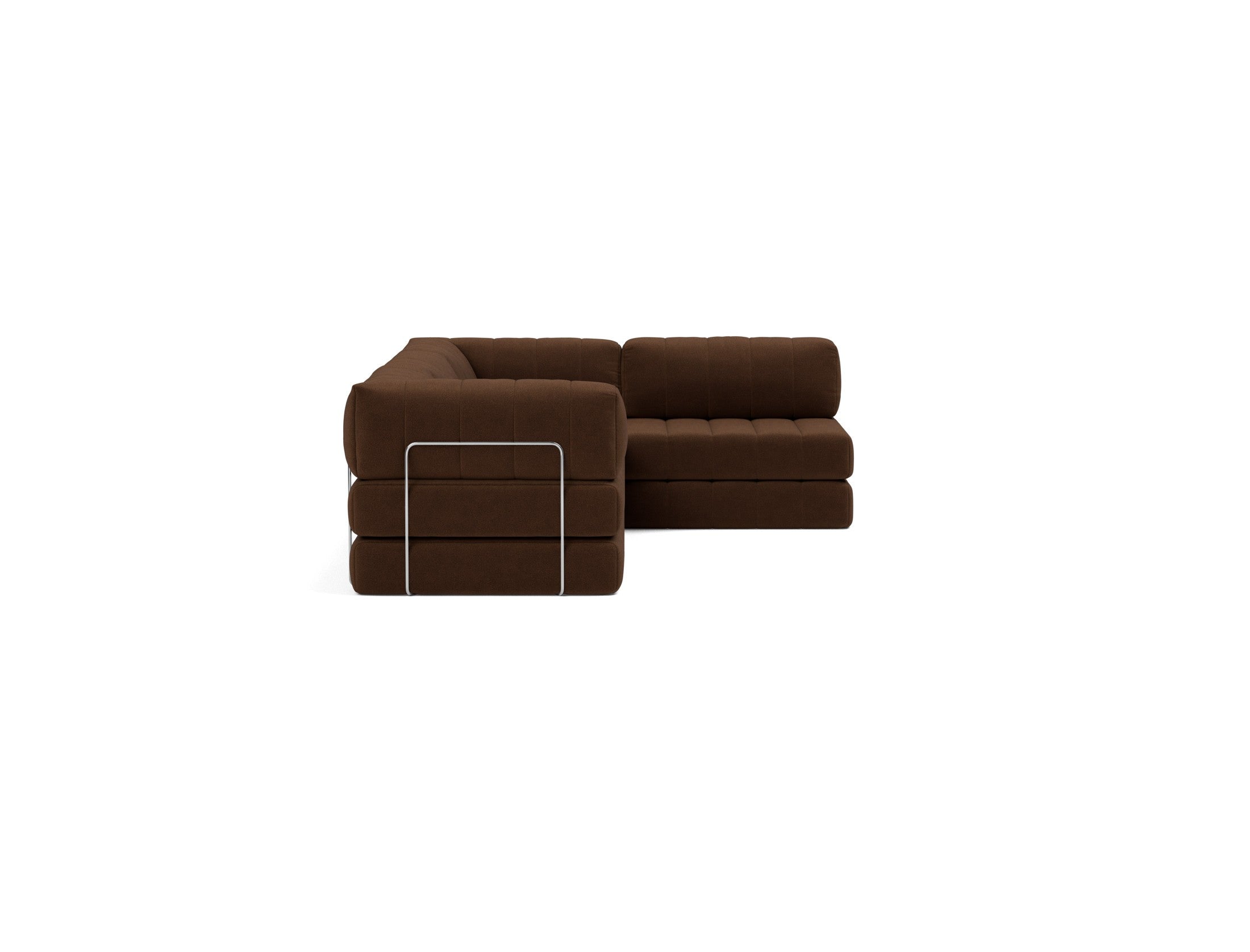CozyPad Schlafsofa L-Shape mit Armlehne in 359 Taura Cappuccino präsentiert im Onlineshop von KAQTU Design AG. Bettsofa rechts ist von Innovation Living