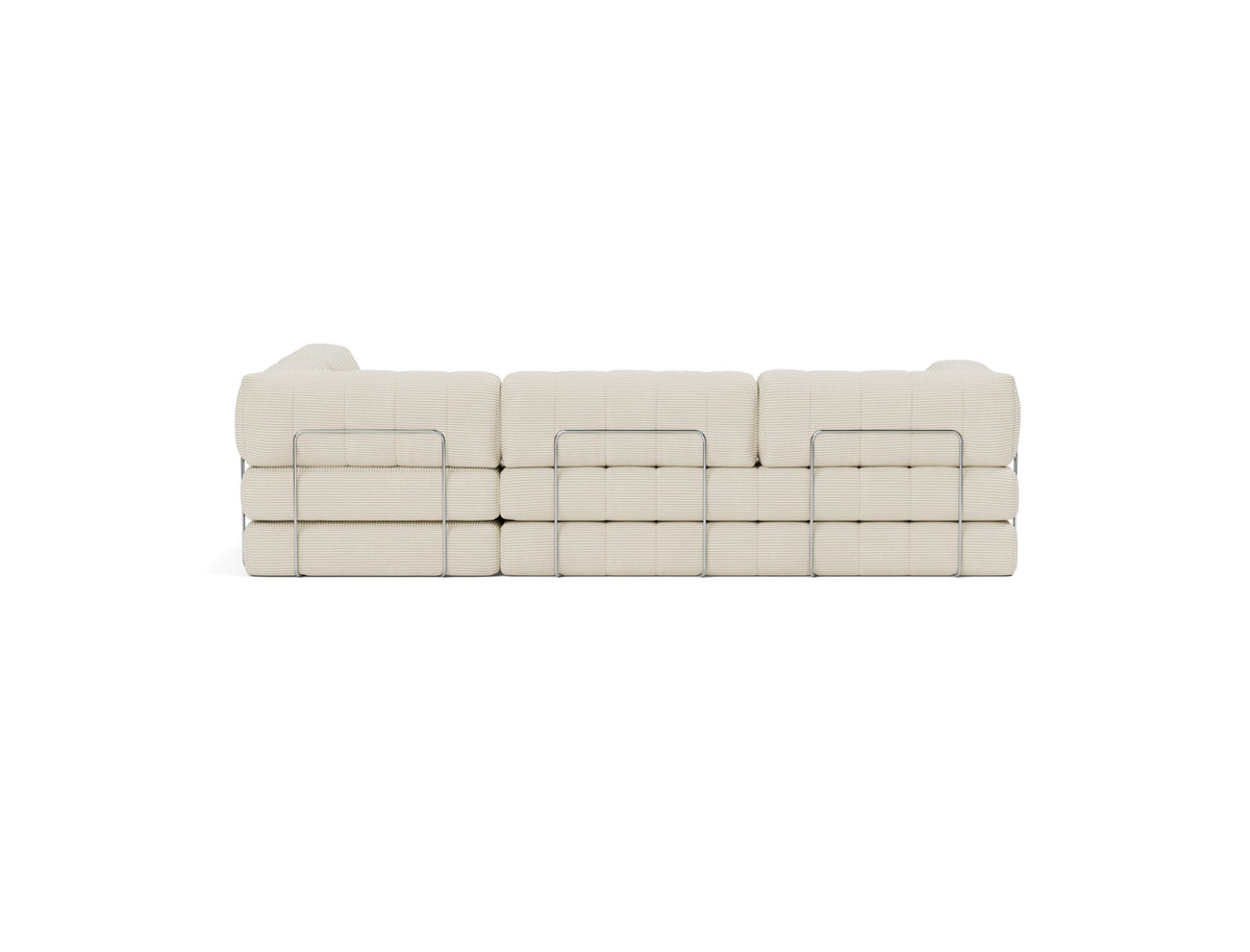 CozyPad Schlafsofa L-Shape mit Armlehne in 594 Corduroy Ivory präsentiert im Onlineshop von KAQTU Design AG. Bettsofa rechts ist von Innovation Living