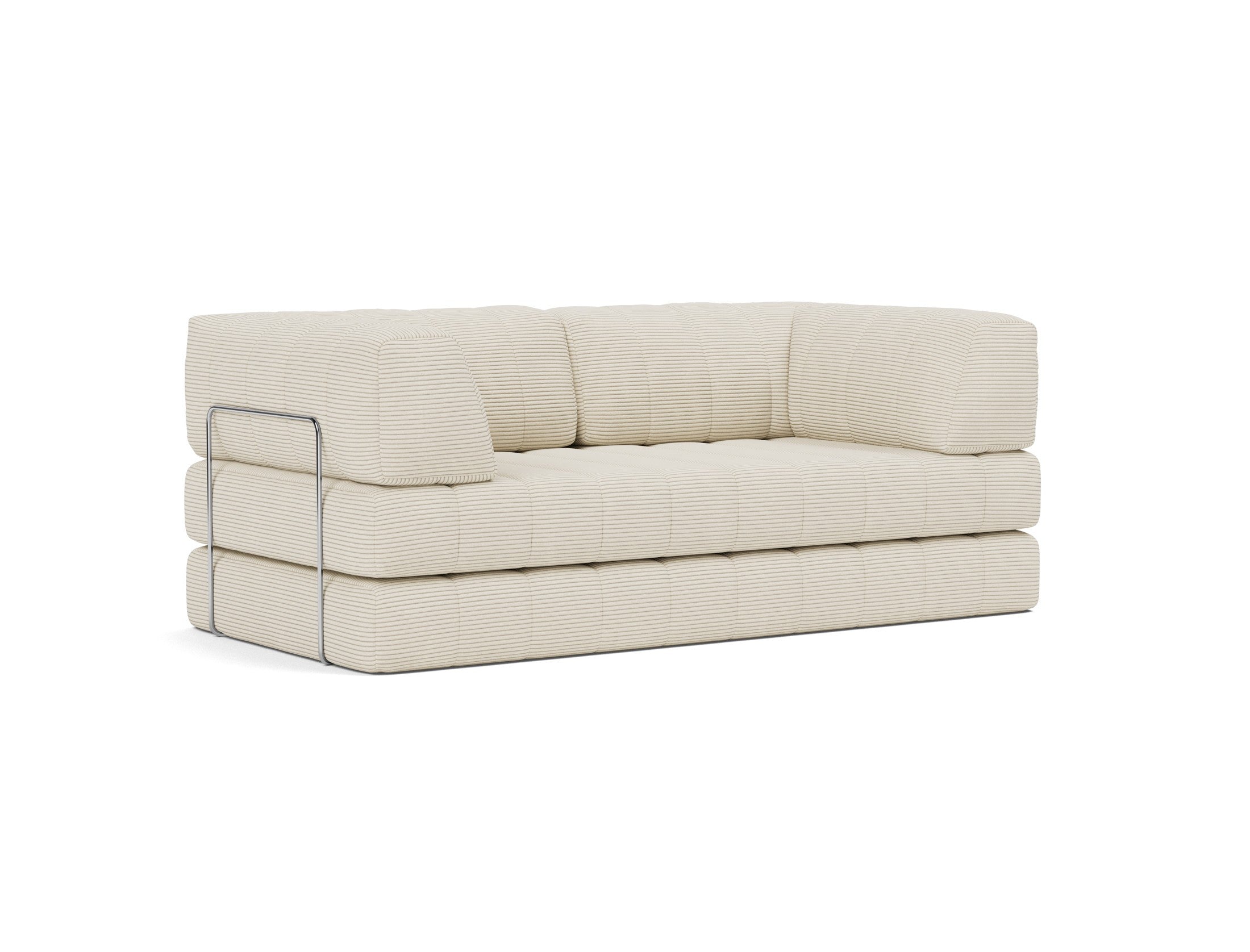 CozyPad Schlafsofa mit Armlehnen in 594 Corduroy Ivory präsentiert im Onlineshop von KAQTU Design AG. Bettsofa ist von Innovation Living