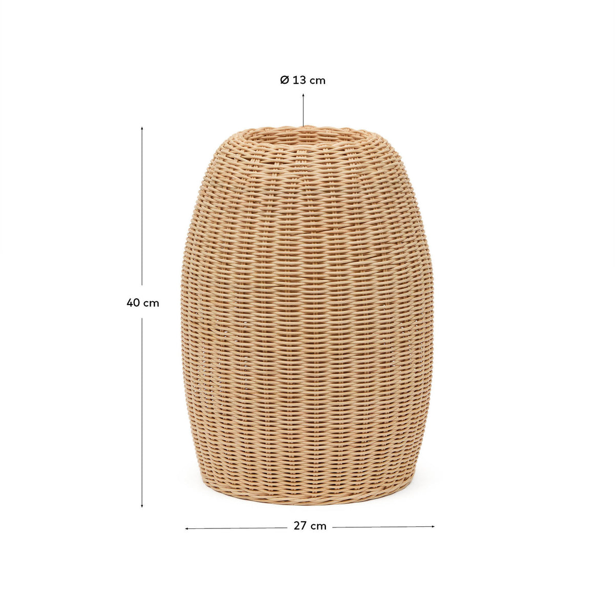 Rattanvase Zilna, 40 cm in Natur präsentiert im Onlineshop von KAQTU Design AG. Vase ist von Kave Home