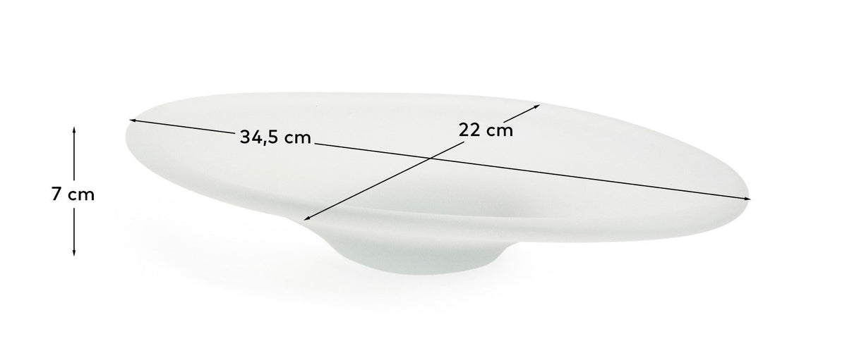 Dekoschale Vionze aus beigefarbenem Glas 34,5 x 22 cm in Transparent präsentiert im Onlineshop von KAQTU Design AG. Vase ist von Kave Home