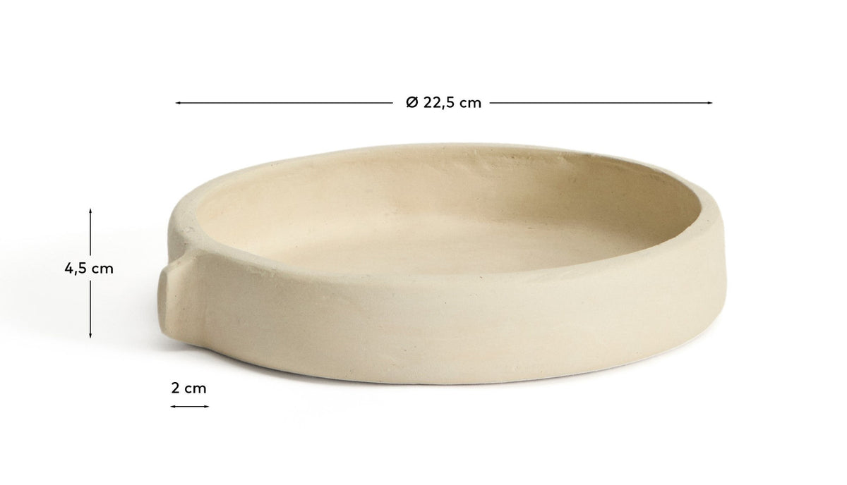Schale Mireni aus Pappmaché in Beige Ø 22,5 cm in Weiss präsentiert im Onlineshop von KAQTU Design AG. Vase ist von Kave Home