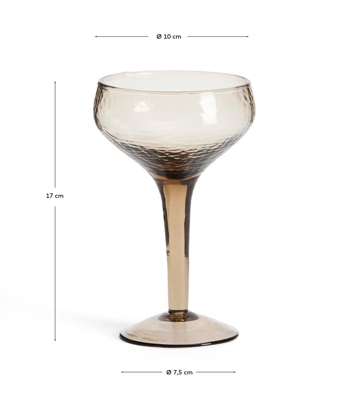 Weinglas Sileia aus braunem Recyclingglas in Braun präsentiert im Onlineshop von KAQTU Design AG. Wein- & Sektglas ist von Kave Home