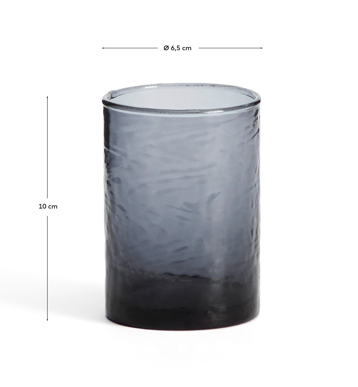 Glas Obila aus blauem Recyclingglas in Blau präsentiert im Onlineshop von KAQTU Design AG. Glas ist von Kave Home