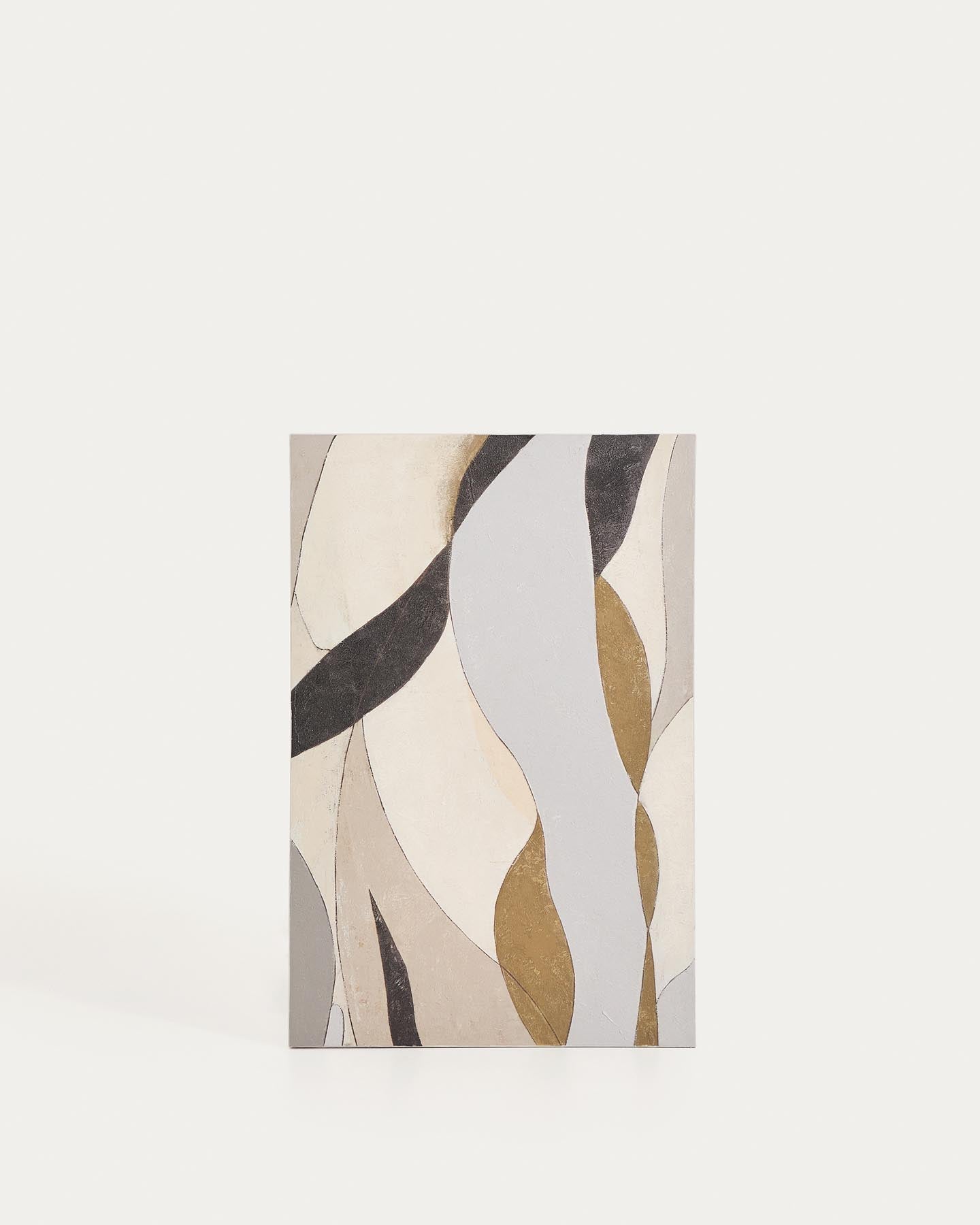 Abstrakte Leinwand Marvilo, Grau und Senfgelb, 60 x 90 cm in Mehrfarbig präsentiert im Onlineshop von KAQTU Design AG. Bild ist von Kave Home