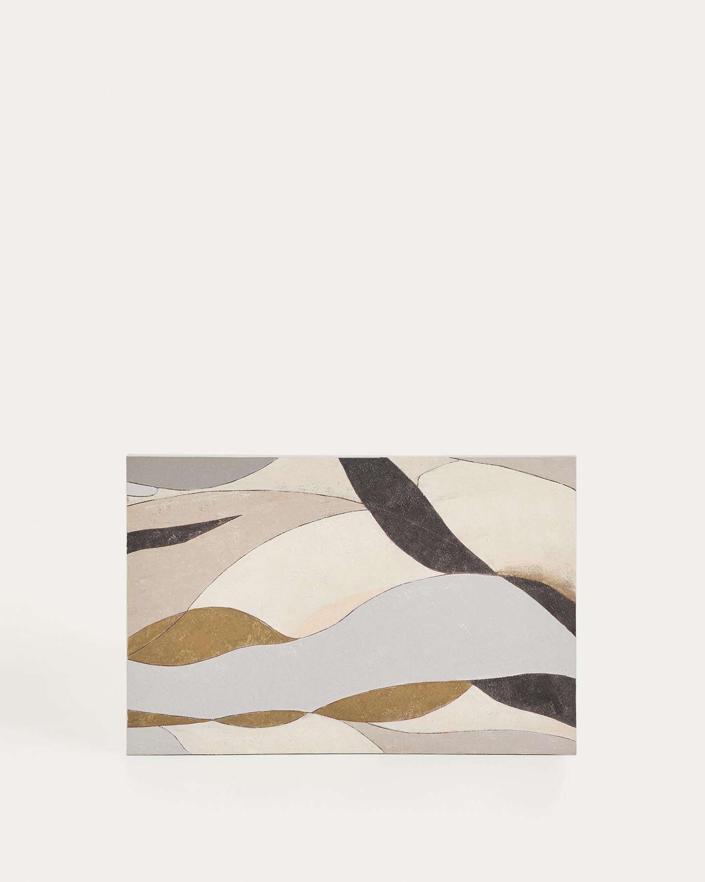 Abstrakte Leinwand Marvilo, Grau und Senfgelb, 60 x 90 cm in Mehrfarbig präsentiert im Onlineshop von KAQTU Design AG. Bild ist von Kave Home