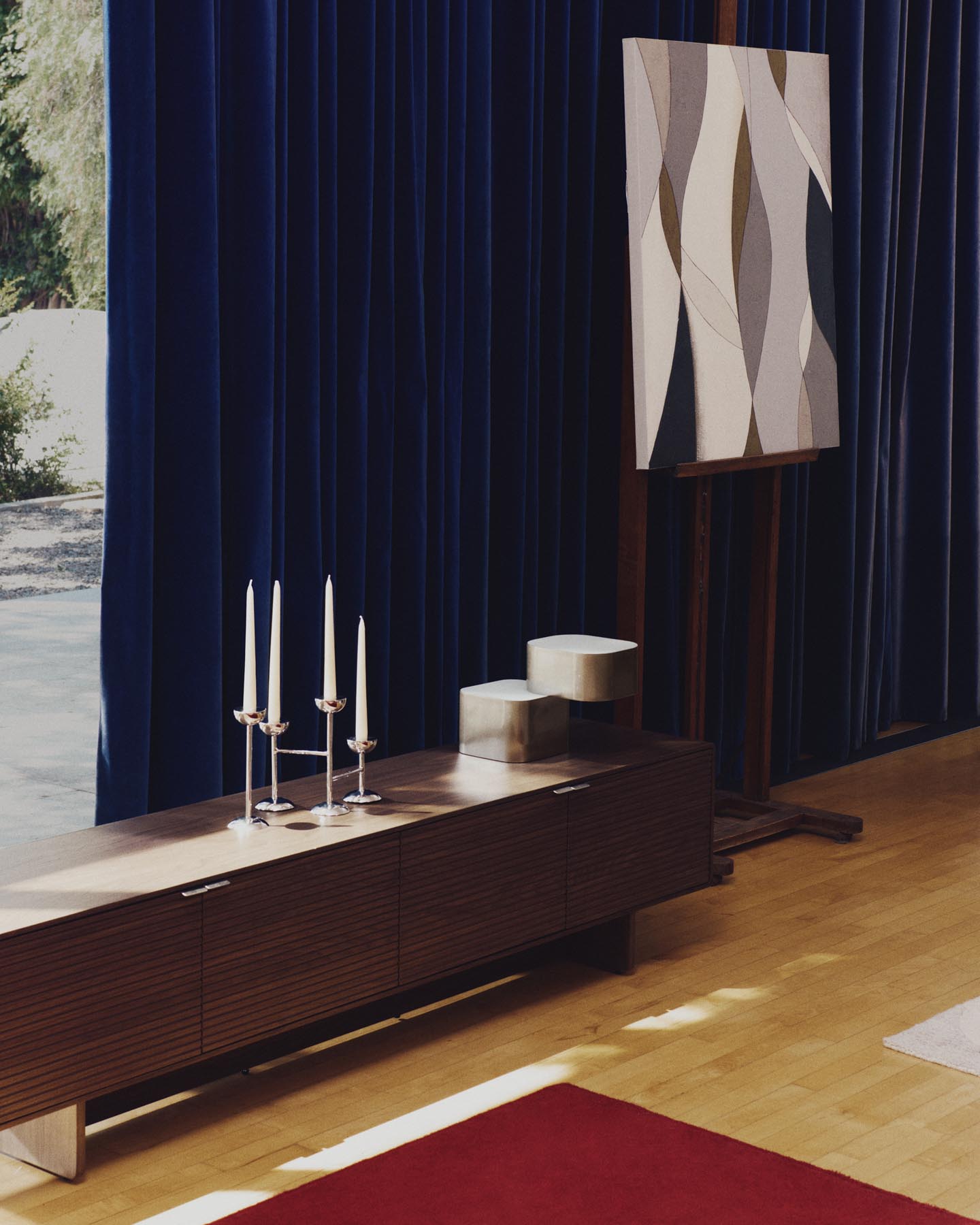 Abstrakte Leinwand Marvilo, Grau und Senfgelb, 60 x 90 cm in Mehrfarbig präsentiert im Onlineshop von KAQTU Design AG. Bild ist von Kave Home