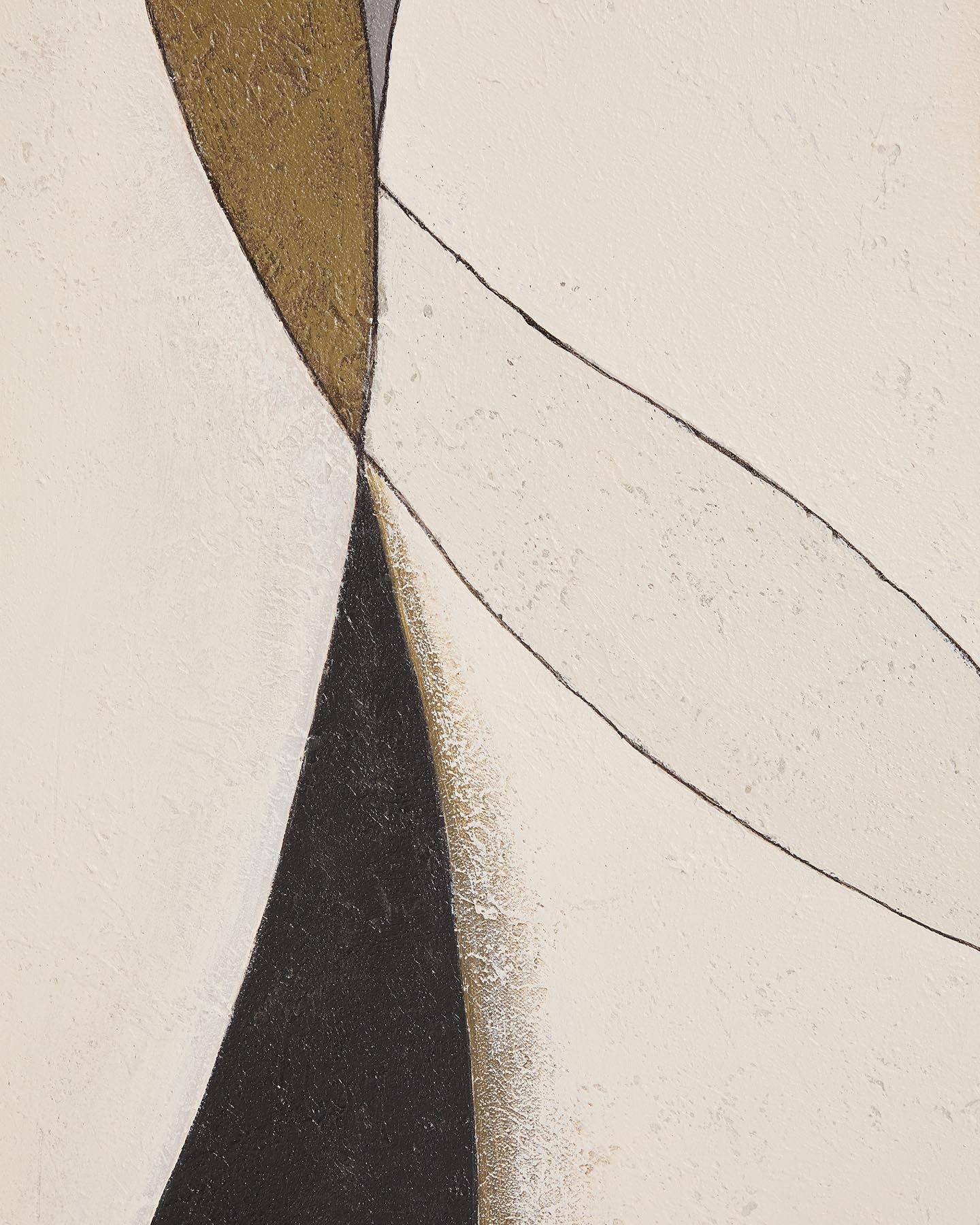 Abstrakte Leinwand Marvilo, Grau und Senfgelb, 80 x 100 cm in Mehrfarbig präsentiert im Onlineshop von KAQTU Design AG. Bild ist von Kave Home