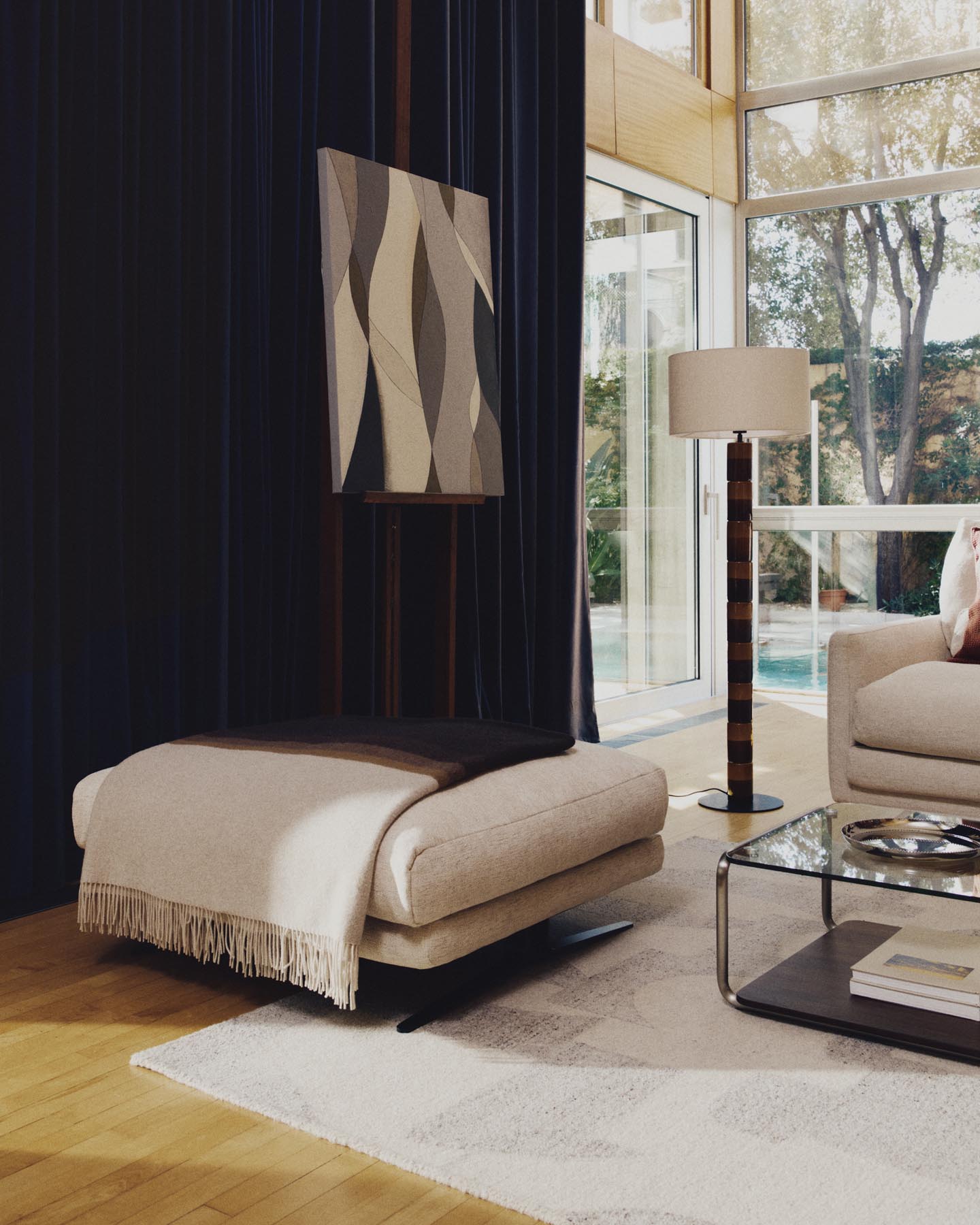 Abstrakte Leinwand Marvilo, Grau und Senfgelb, 80 x 100 cm in Mehrfarbig präsentiert im Onlineshop von KAQTU Design AG. Bild ist von Kave Home