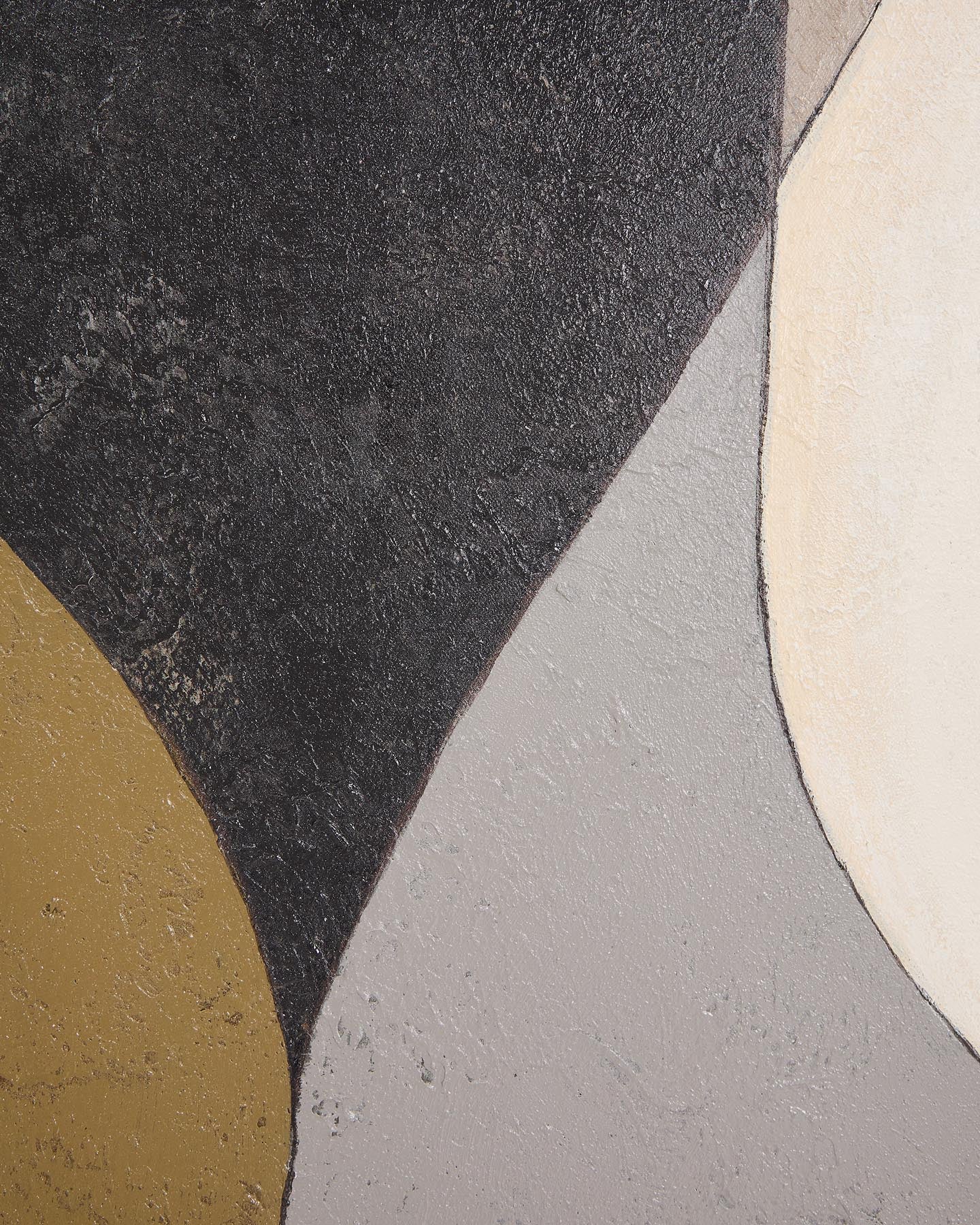 Abstrakte Leinwand Marvilo, Grau und Senfgelb, 120 x 200 cm in Mehrfarbig präsentiert im Onlineshop von KAQTU Design AG. Bild ist von Kave Home