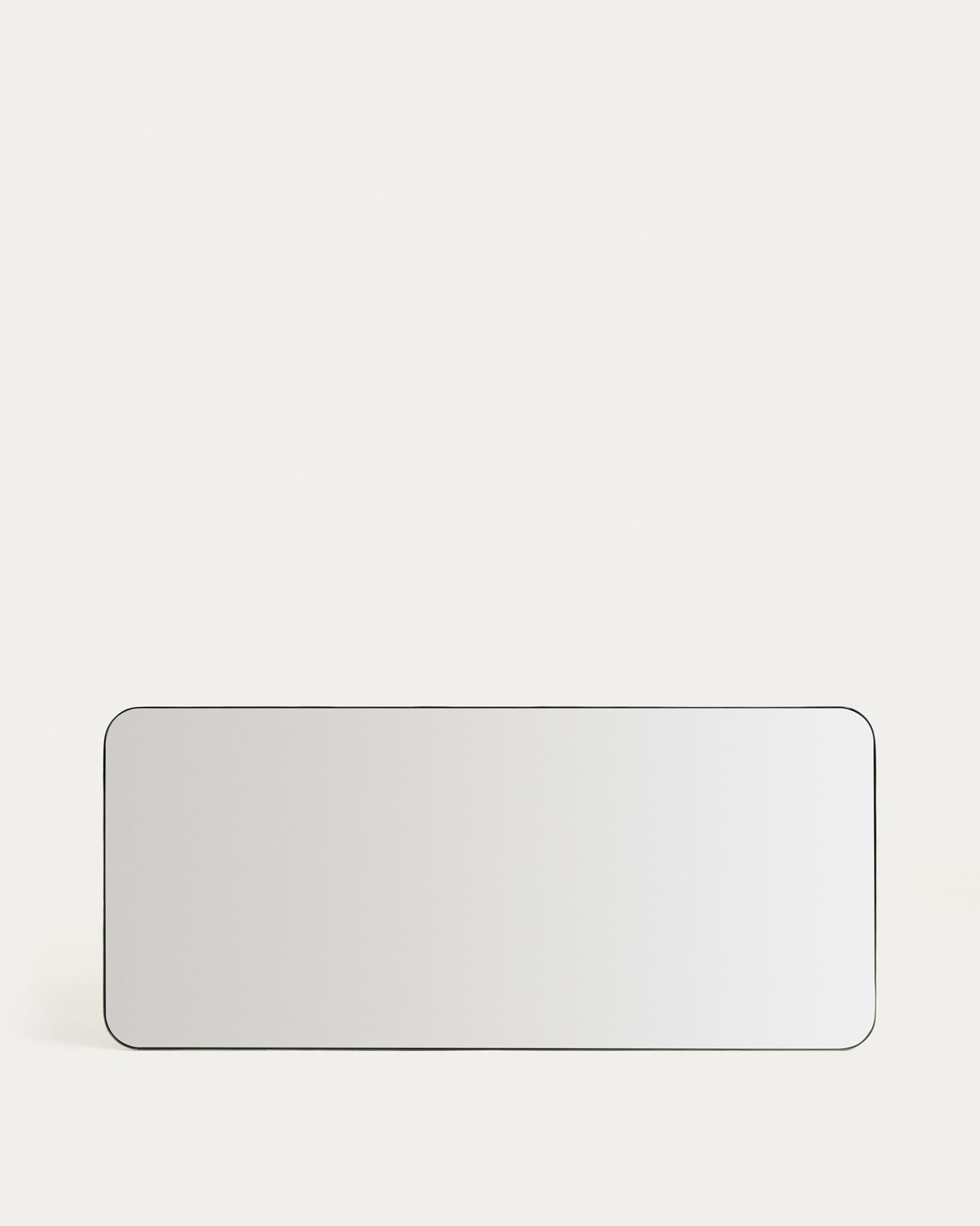 Spiegel Marco mit schwarzem Metall, 80 x 180 cm in Schwarz präsentiert im Onlineshop von KAQTU Design AG. Spiegel ist von Kave Home