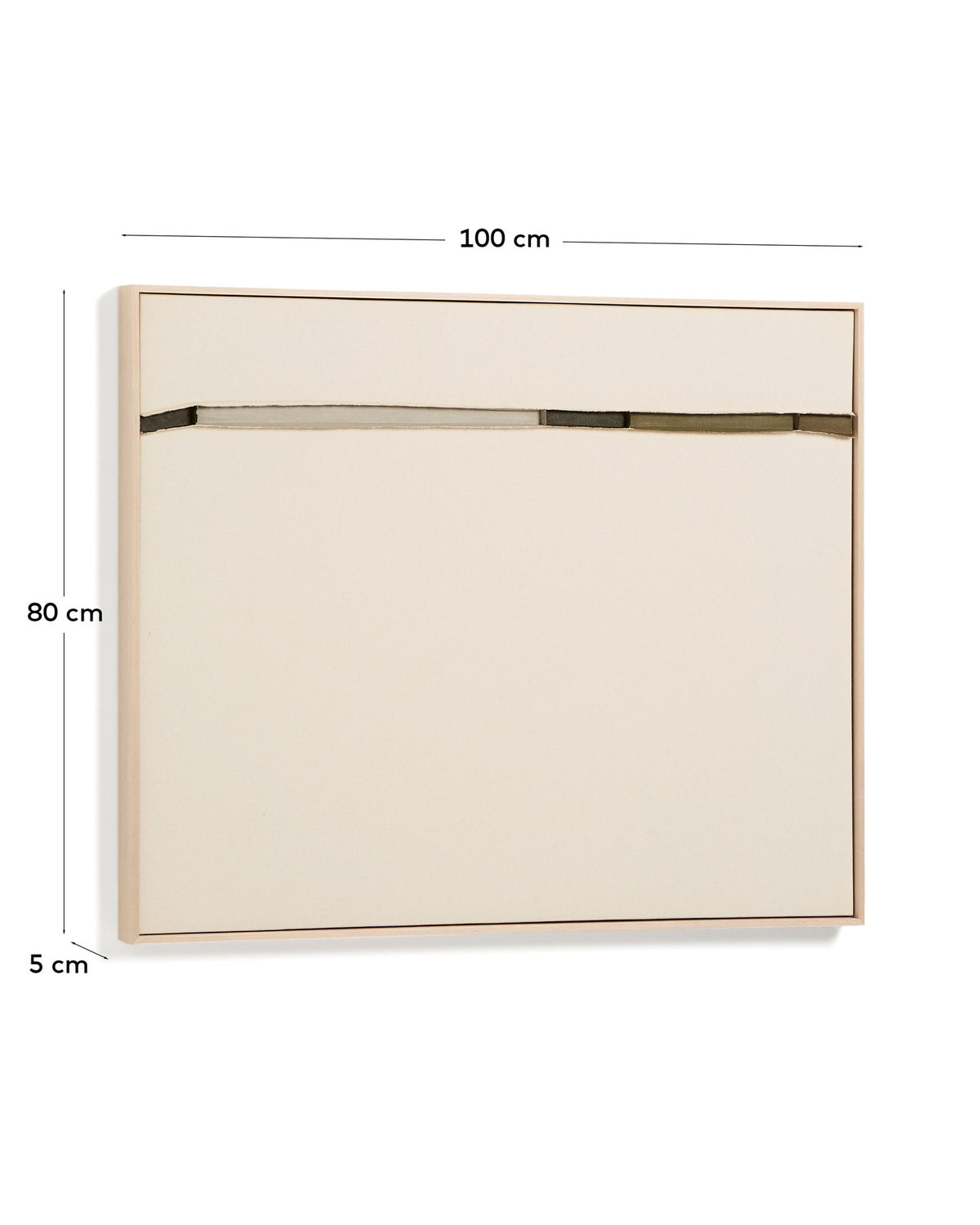 Abstraktes Bild Deravia, 80 x 100 cm in Beige, Hellgrün, Grün präsentiert im Onlineshop von KAQTU Design AG. Bild ist von Kave Home