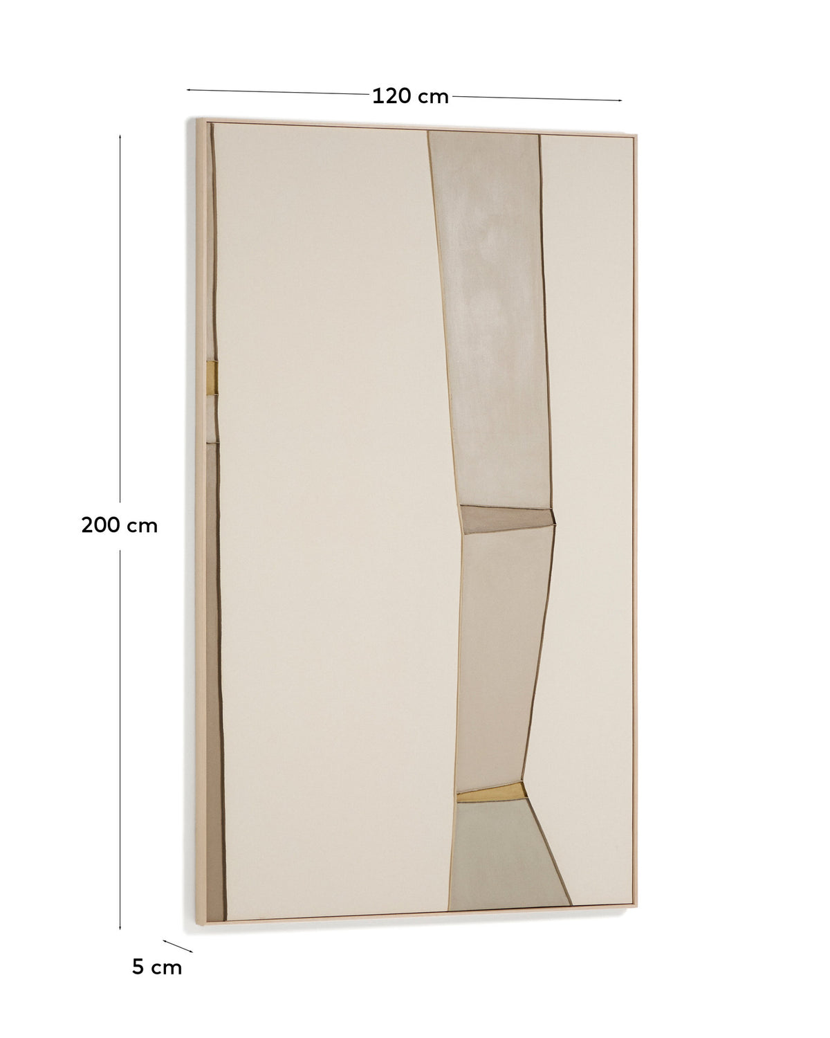 Abstraktes Bild Deravia, 120 x 200 cm in Beige, Grau, Grün präsentiert im Onlineshop von KAQTU Design AG. Bild ist von Kave Home
