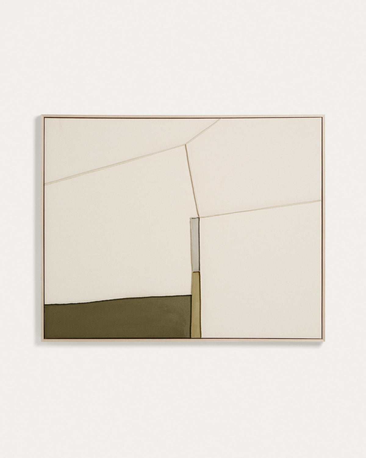 Abstraktes Bild Deravia, 80 x 100 cm in Beige, Grau, Grün präsentiert im Onlineshop von KAQTU Design AG. Bild ist von Kave Home