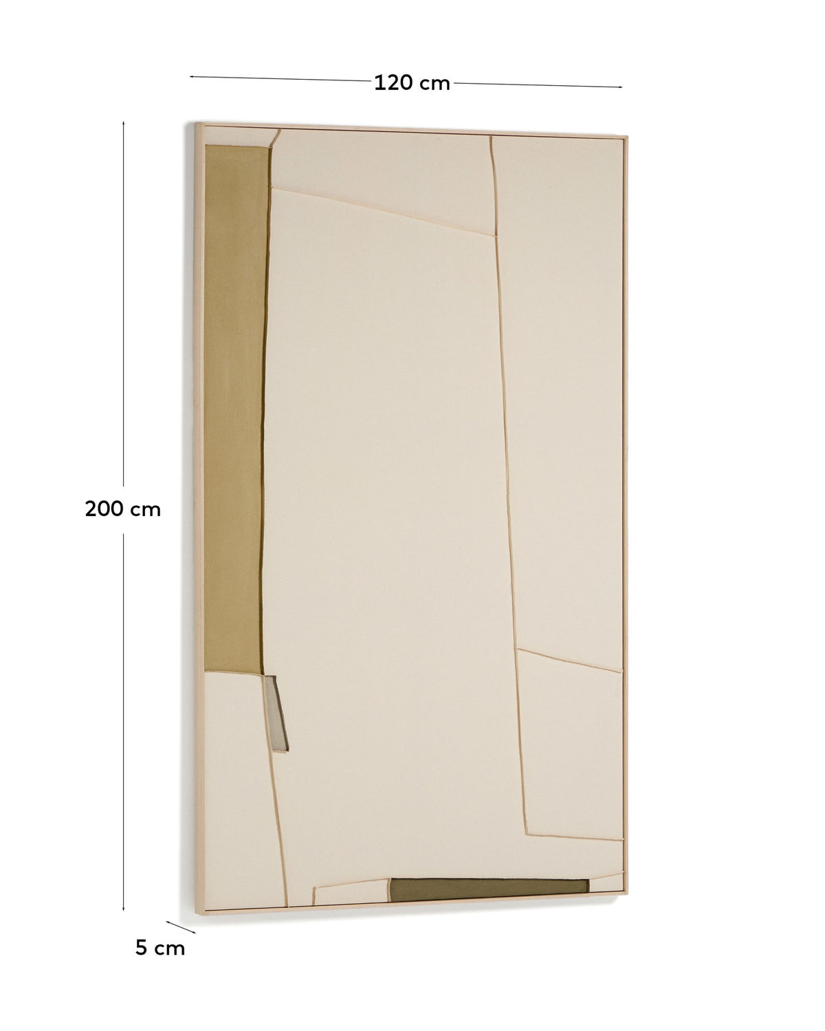 Abstraktes Bild Deravia, 120 x 200 cm in Beige, Grau, Grün präsentiert im Onlineshop von KAQTU Design AG. Bild ist von Kave Home
