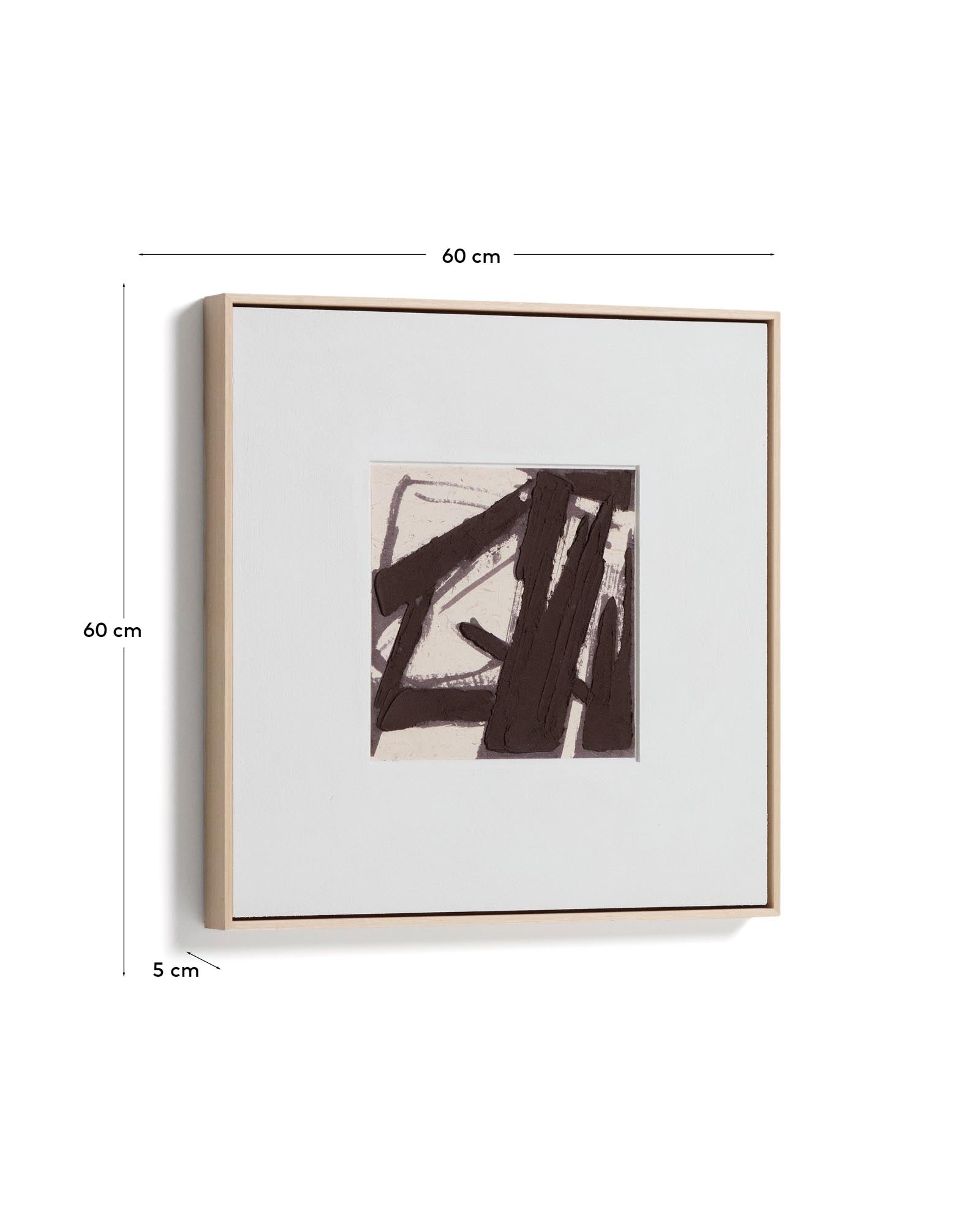 Faszinierendes abstraktes Kunstwerk Arilan in eleganten Beigetönen, 60 x 60 cm, perfekt für stilvolle Inneneinrichtungen.
