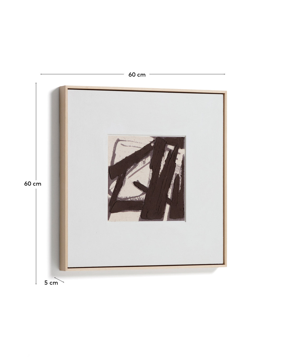 Abstraktes Bild Arilan, 60 x 60 cm in Beige, präsentiert im Onlineshop von KAQTU Design AG. Bild ist von Kave Home