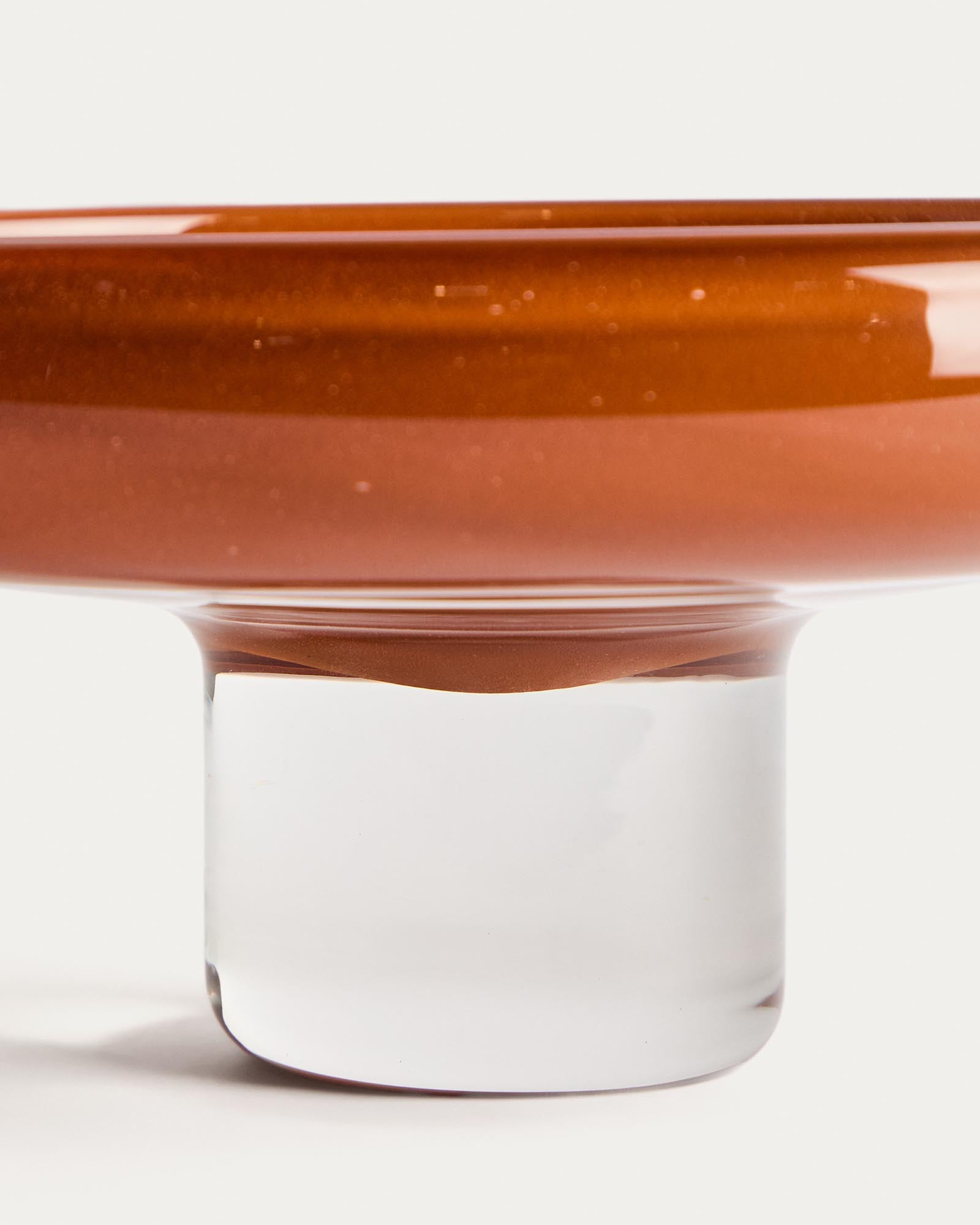 Faszinierender Tafelaufsatz Denuo aus strahlendem rotem Glas, Ø 28 cm, perfekt für kreative Arrangements und festliche Anlässe.