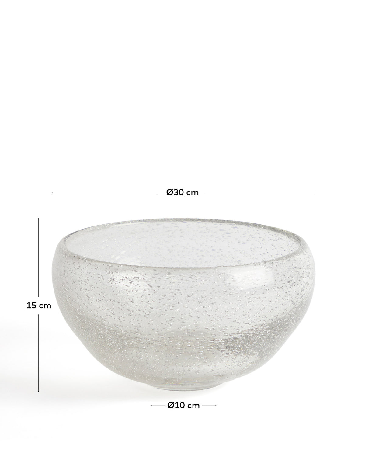Tafelaufsatz Sirau aus transparentem Glas Ø 29,8 cm in Transparent präsentiert im Onlineshop von KAQTU Design AG. Vase ist von Kave Home