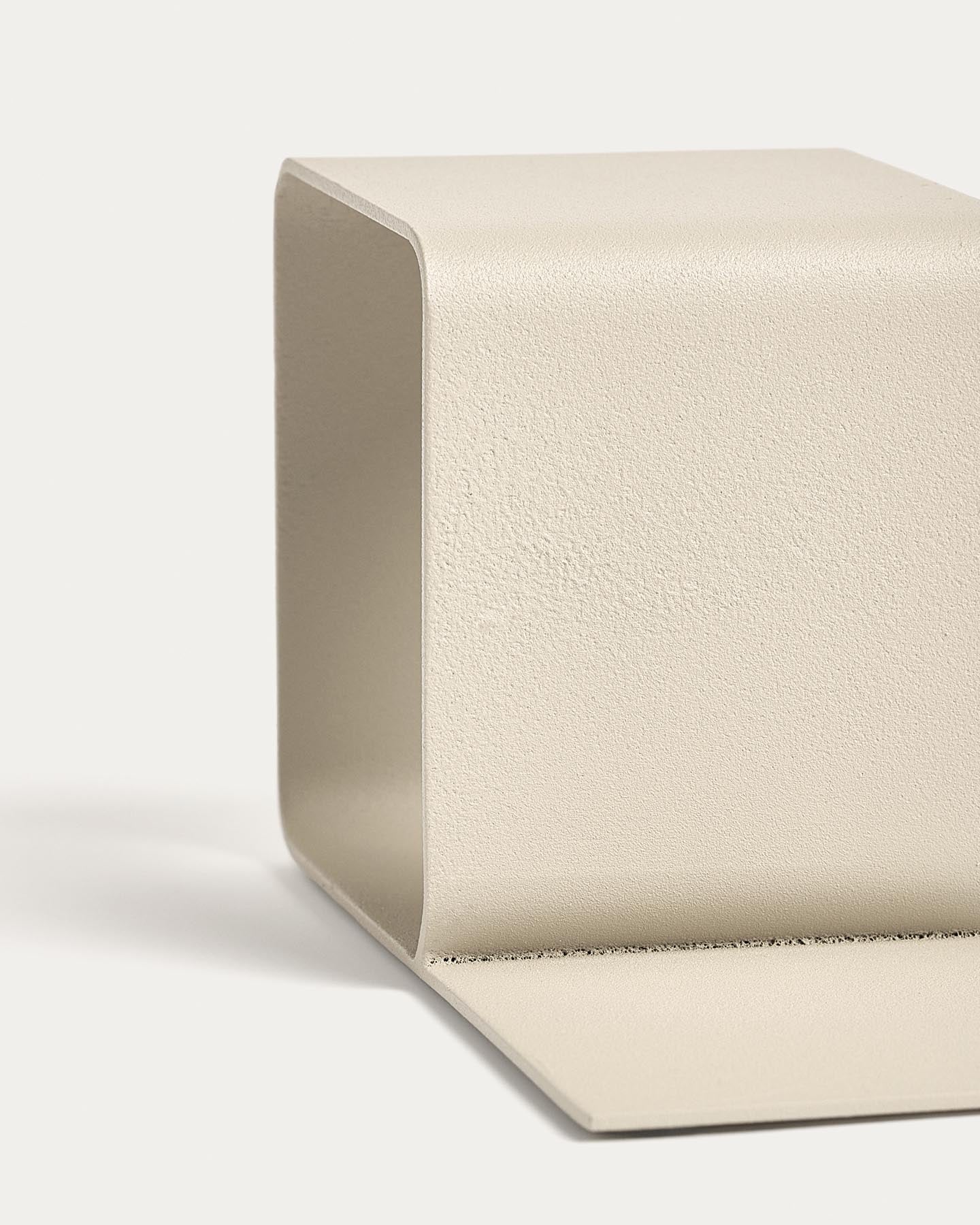 Buchstütze Mistra aus beigem Eisen in Beige präsentiert im Onlineshop von KAQTU Design AG. Büromaterial ist von Kave Home