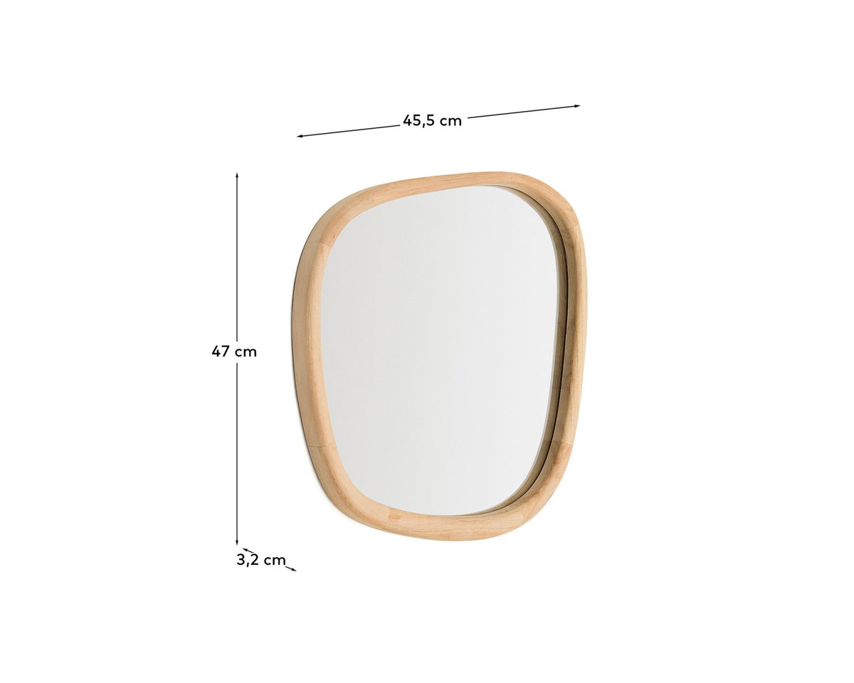 Spiegel Alura aus Teakholz 45,5 x 47 cm FSC 100 % in Braun präsentiert im Onlineshop von KAQTU Design AG. Wandspiegel ist von Kave Home