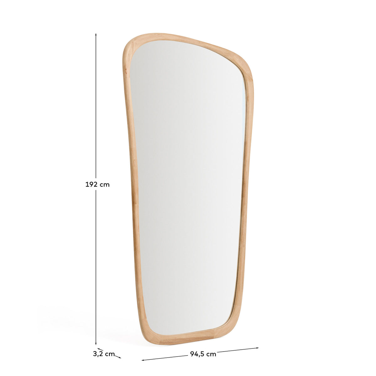 Spiegel Alura aus Teakholz 94,6 x 192,1 cm FSC 100 % in Braun präsentiert im Onlineshop von KAQTU Design AG. Wandspiegel ist von Kave Home