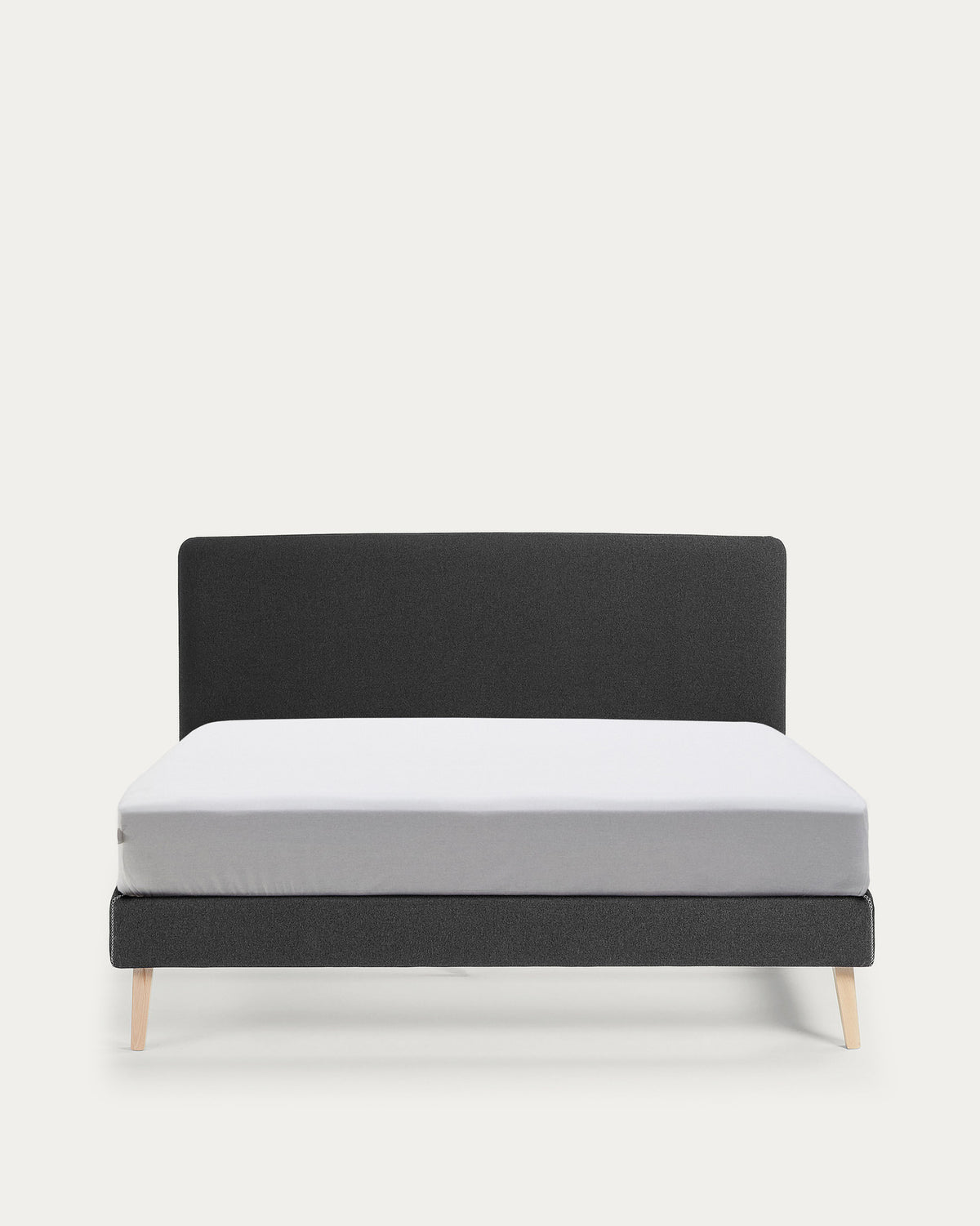 Dyla Bezug in Schwarz für Bett mit Matratze von 160 x 200 cm