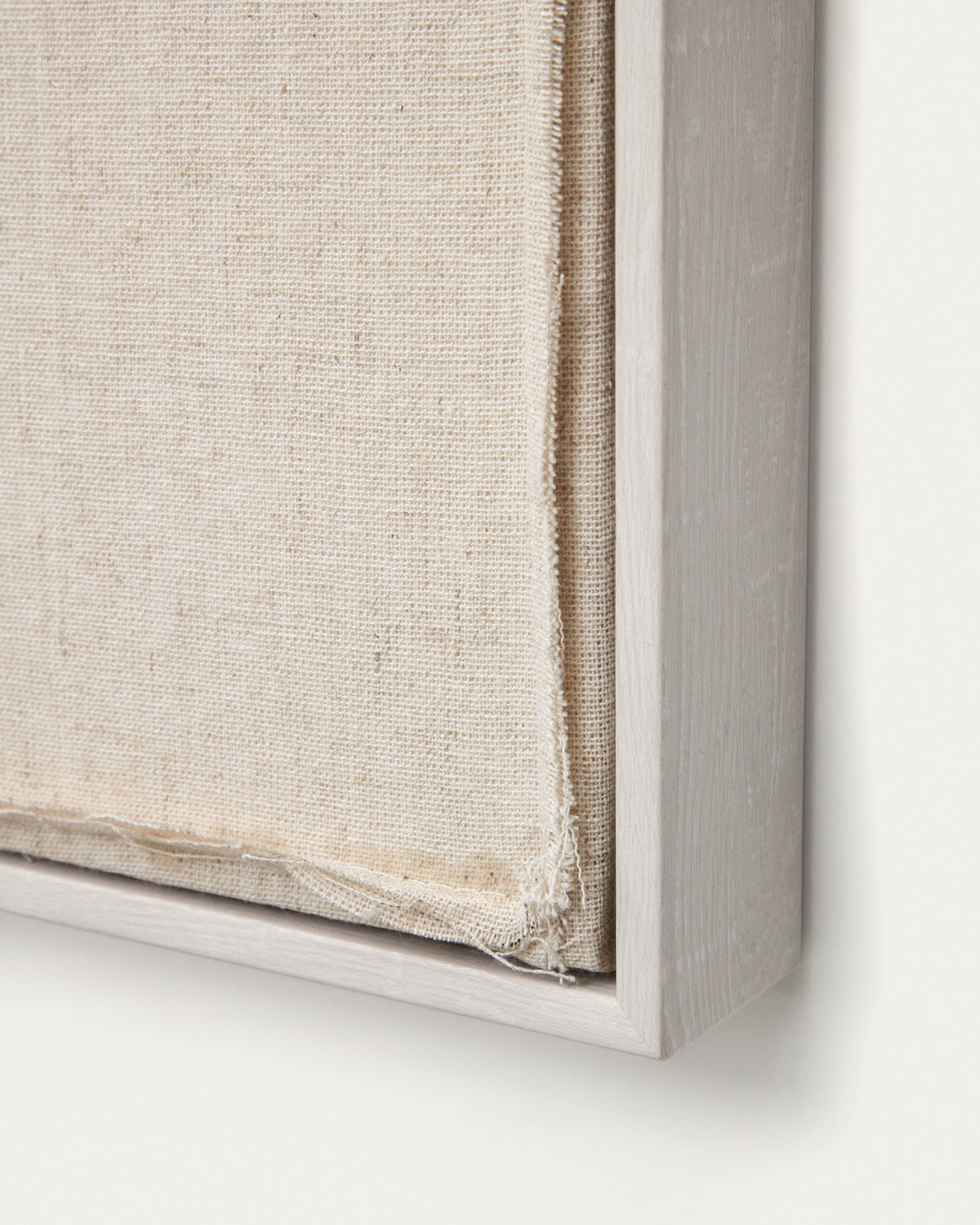 Bild Maha in Weiss mit horizontaler Linie 82 x 102 cm in Beige präsentiert im Onlineshop von KAQTU Design AG. Bild ist von Kave Home