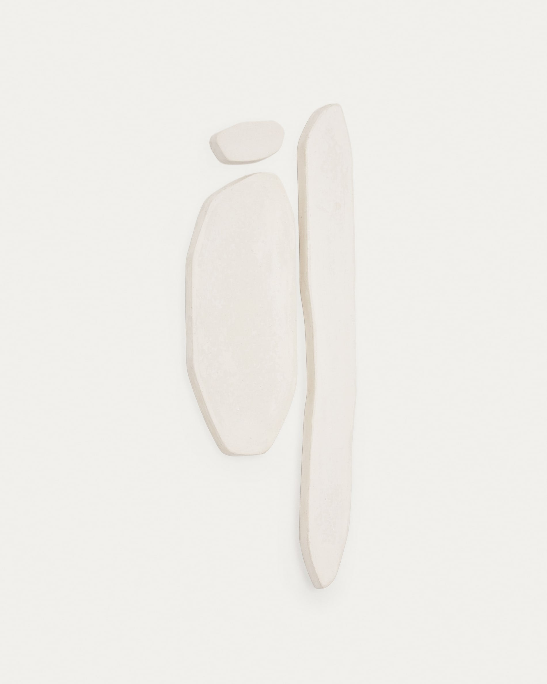 Siluna 3er Set Wanddeko länglich Pappmaché weiss in Weiss präsentiert im Onlineshop von KAQTU Design AG. Kunstgegenstände ist von Kave Home