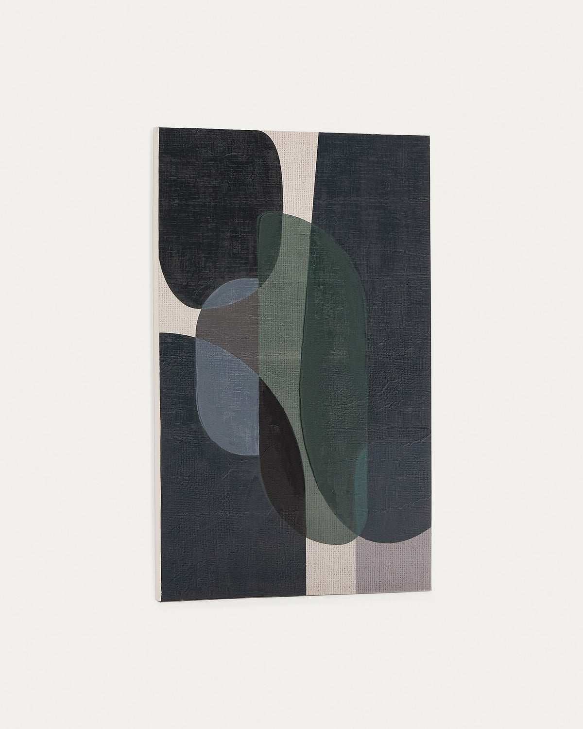 Abstrakte Leinwand Nemsa blau und grün 90 x 60 cm in Schwarz, Grau, Beige präsentiert im Onlineshop von KAQTU Design AG. Bild ist von Kave Home
