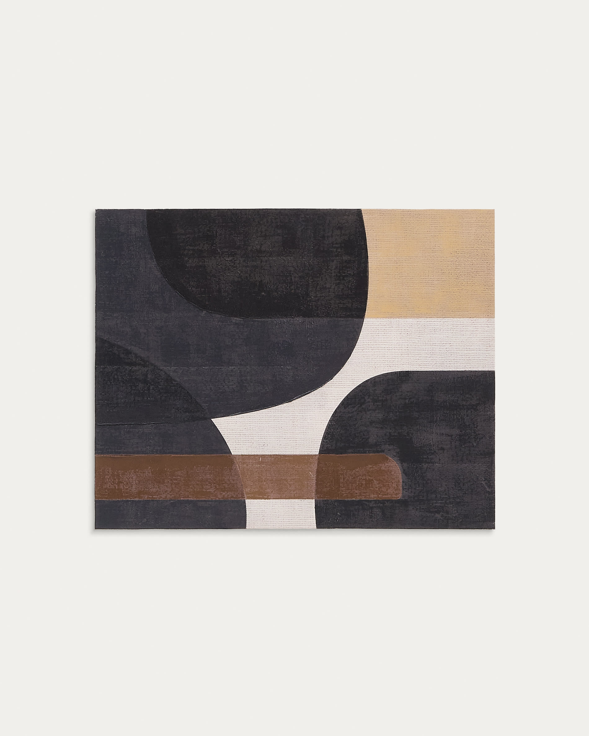 Abstrakte Leinwand Tonol in Braun, 100x80 cm, von Kave Home. Elegante Wandkunst für zeitgenössische Wohnräume. Premium Qualität.