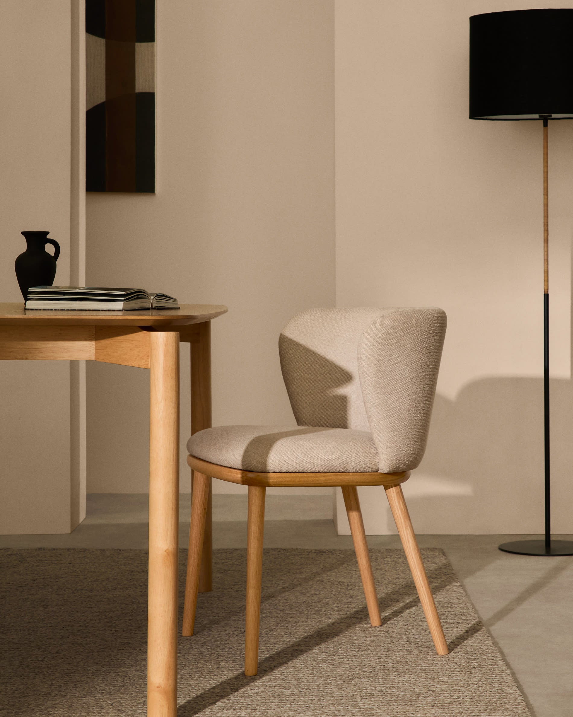 Entdecken Sie die 100 x 80 cm große abstrakte Leinwand Tonol in Braun von Kave Home – ein stilvolles Kunstwerk, das jeden Raum bereichert!