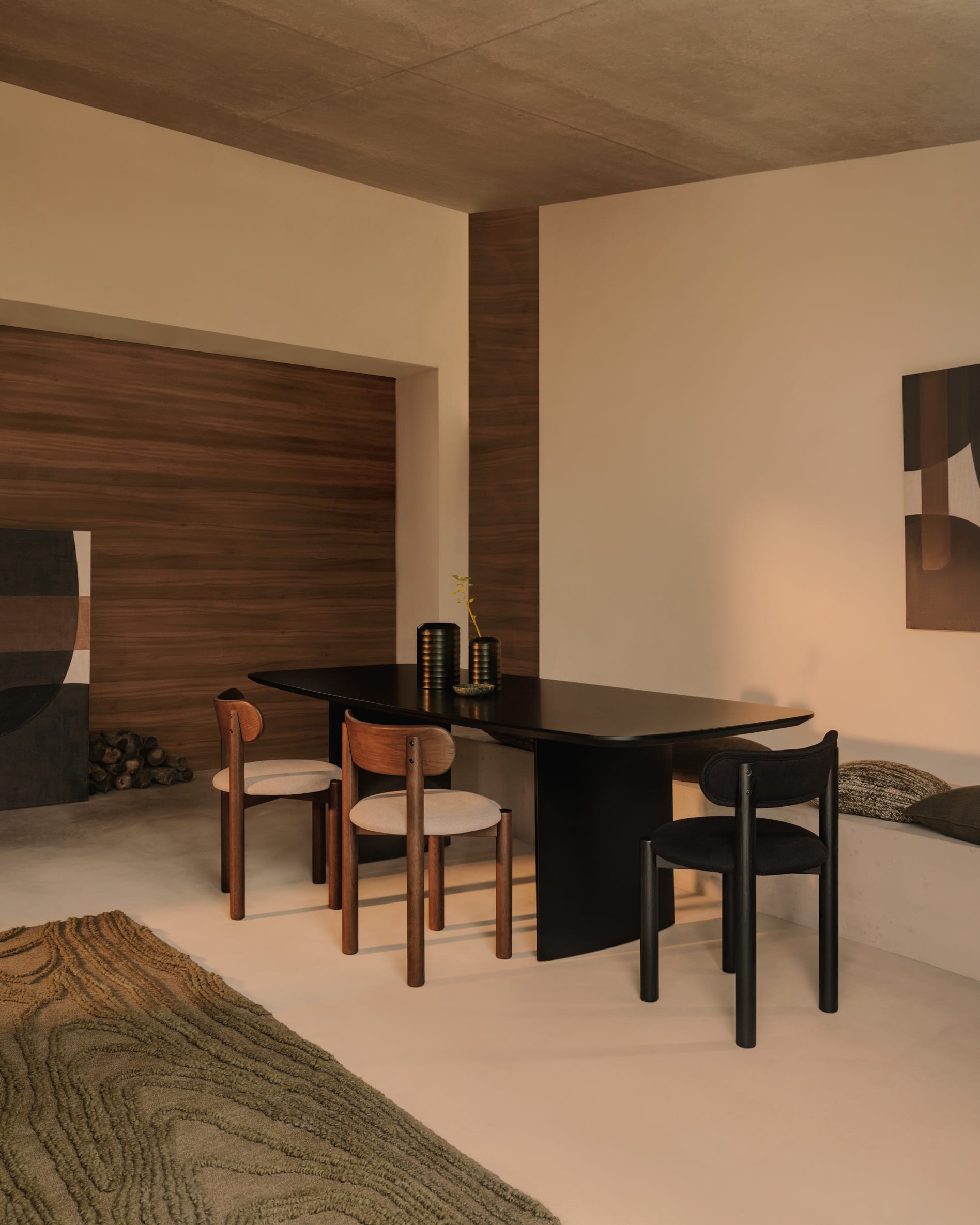 Abstrakte Leinwand Tonol in Braun, 100x80 cm, von Kave Home. Elegante Wandkunst für zeitgemässe Wohnräume. Premium Qualität.