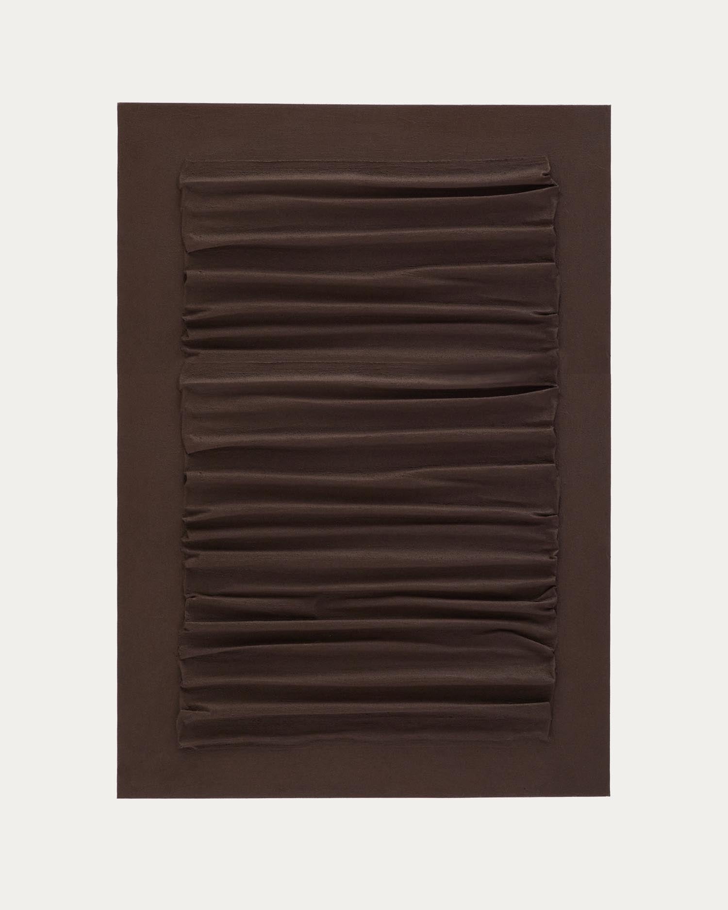 Leinwand Thud: Kunstvolle 3D-Textur mit braunen Reliefs, 90x60 cm. Handgefertigt, vielseitig, für moderne und rustikale Räume.