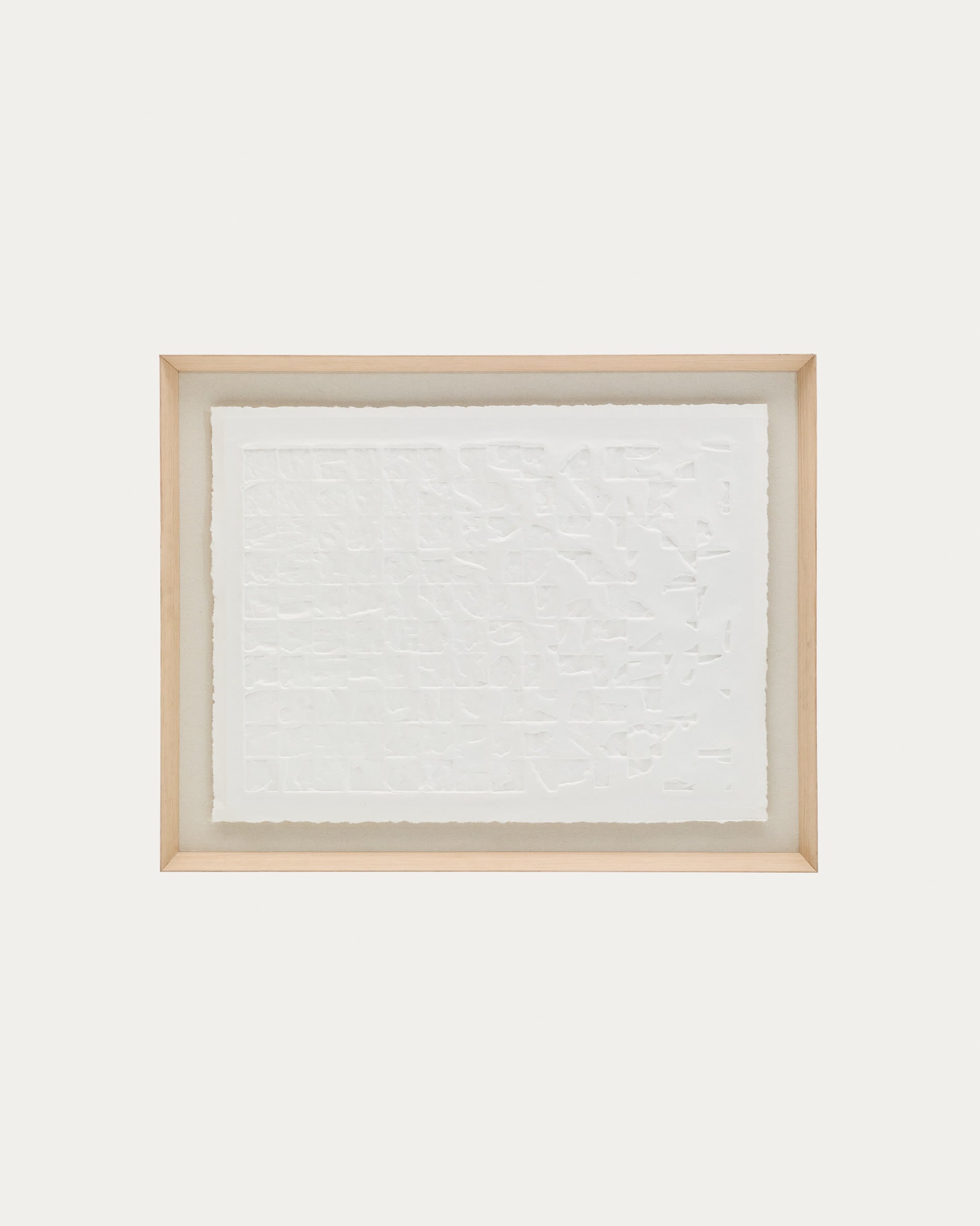 Das Bild Annia von Kave Home, 90x70 cm, aus weissem Pappmaché, verleiht Ihrem Zuhause eine moderne und stilvolle Atmosphäre.