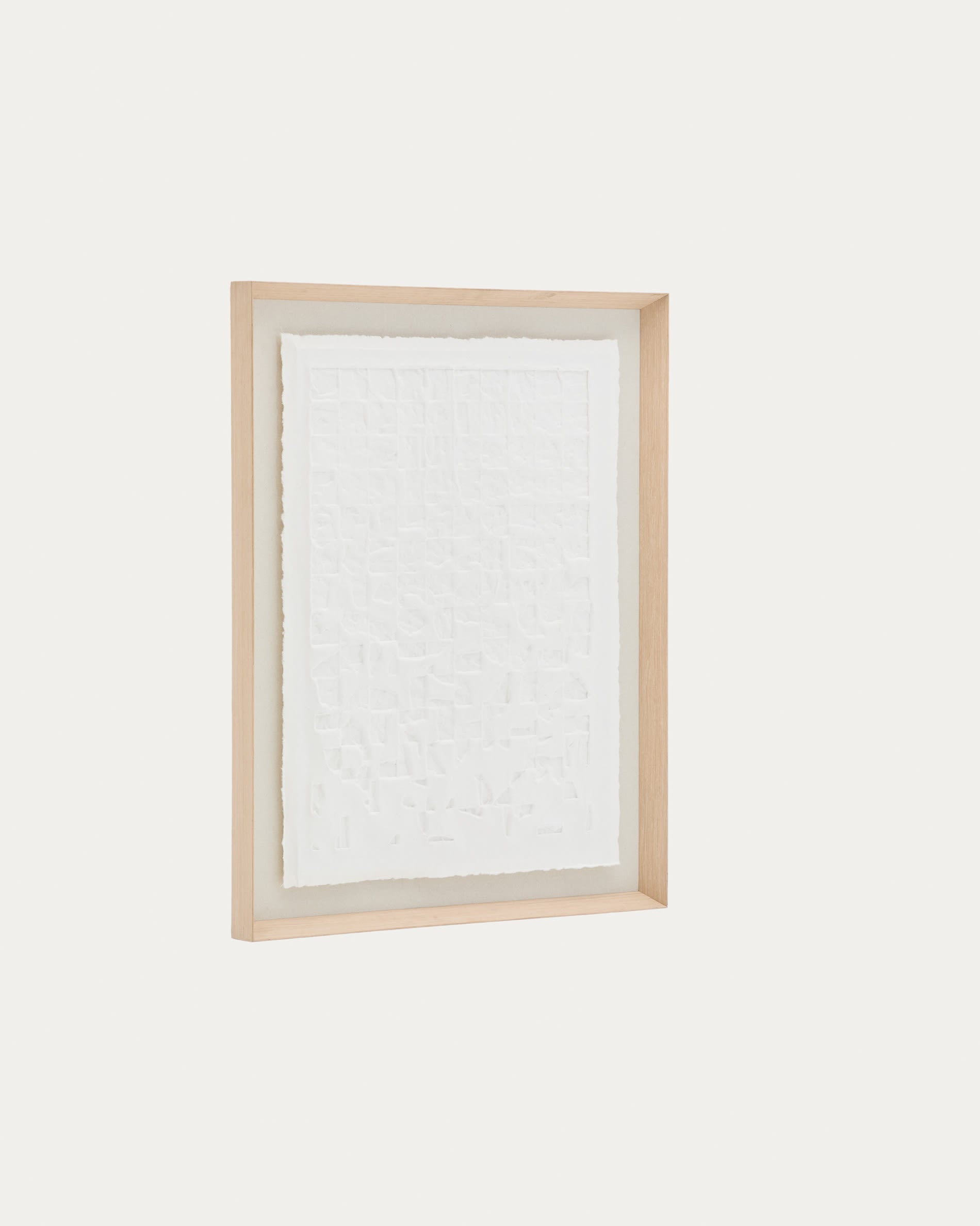 Das Bild Annia von Kave Home, 90x70 cm, aus weissem Pappmaché, bringt moderne Eleganz und Stil in Ihre Wohnräume.