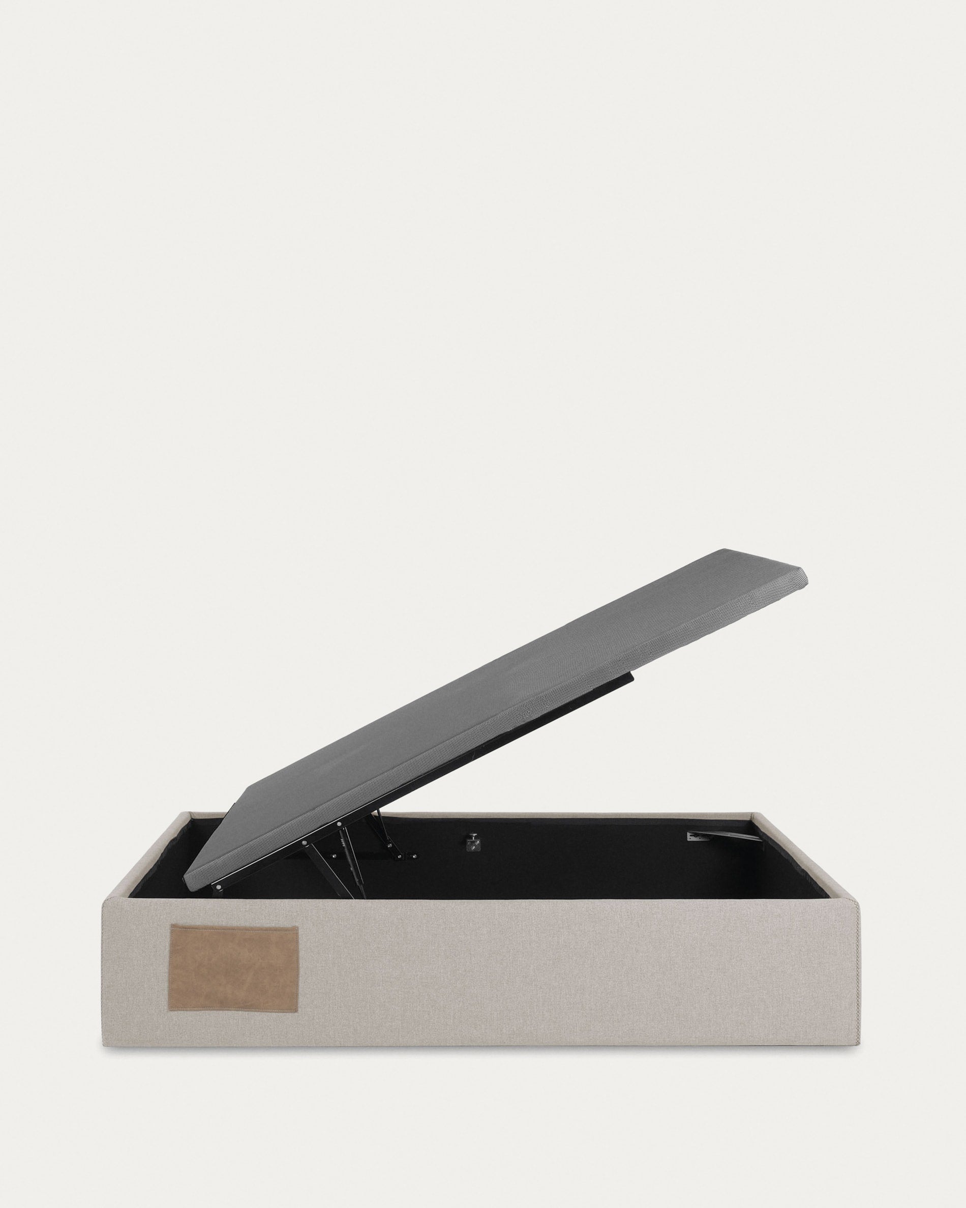 Kave Home Matters Bettgestell, beige, klappbar, für 90x190 cm Matratzen. Stilvoll, funktional und ideal für kleine Räume.