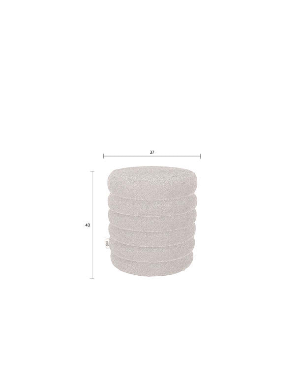 Fern Hocker in Beige präsentiert im Onlineshop von KAQTU Design AG. Pouf ist von Dutchbone