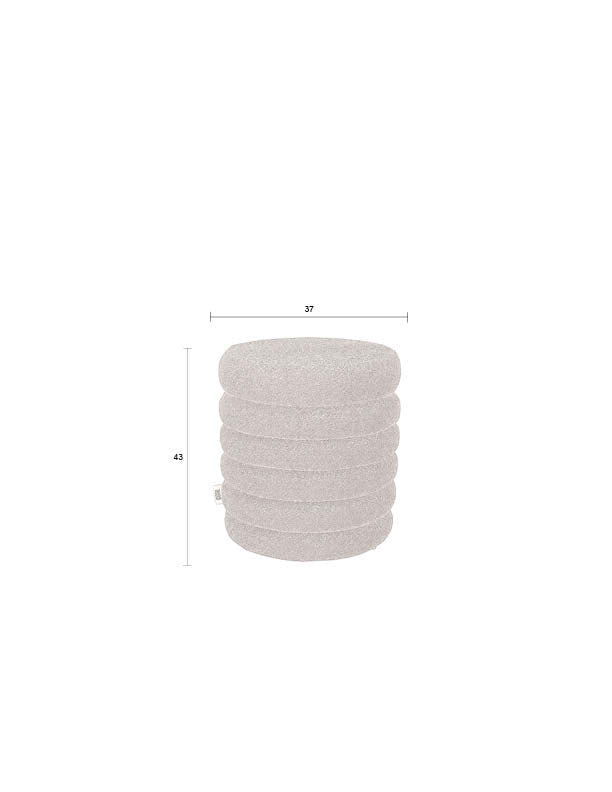 Fern Hocker in Beige präsentiert im Onlineshop von KAQTU Design AG. Pouf ist von Dutchbone