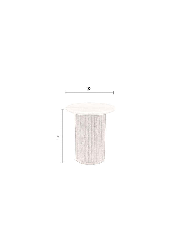 Beistelltisch Arda in Beige präsentiert im Onlineshop von KAQTU Design AG. Beistelltisch ist von Dutchbone