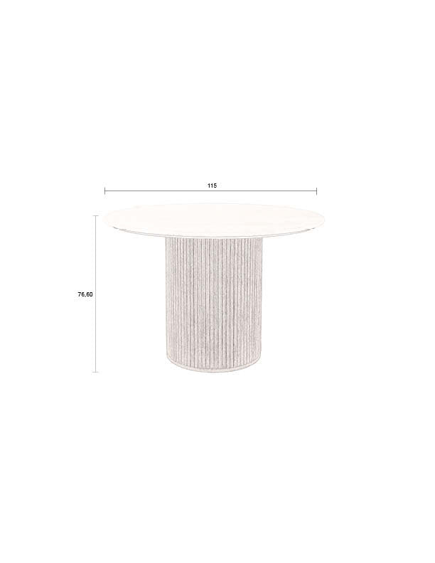 Esstisch Arda in Beige präsentiert im Onlineshop von KAQTU Design AG. Esstisch ist von Dutchbone