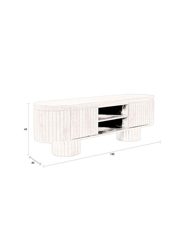 Kenji Sideboard in Braun präsentiert im Onlineshop von KAQTU Design AG. Sideboard ist von Dutchbone