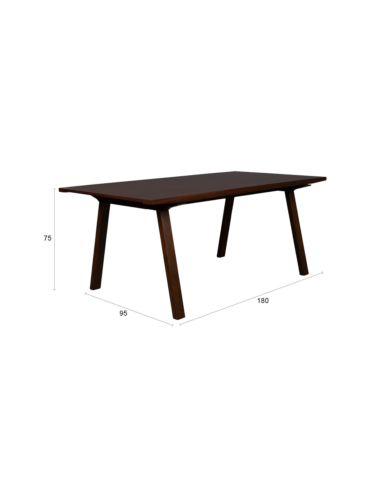 Adamello Esstisch 180x95 in Braun präsentiert im Onlineshop von KAQTU Design AG. Esstisch ist von Dutchbone