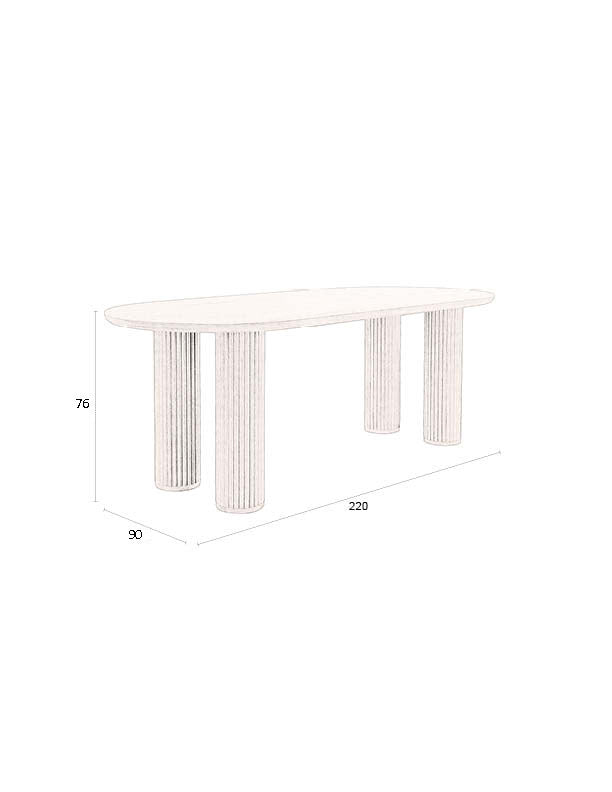 Dean Esstisch in Braun präsentiert im Onlineshop von KAQTU Design AG. Esstisch ist von Dutchbone