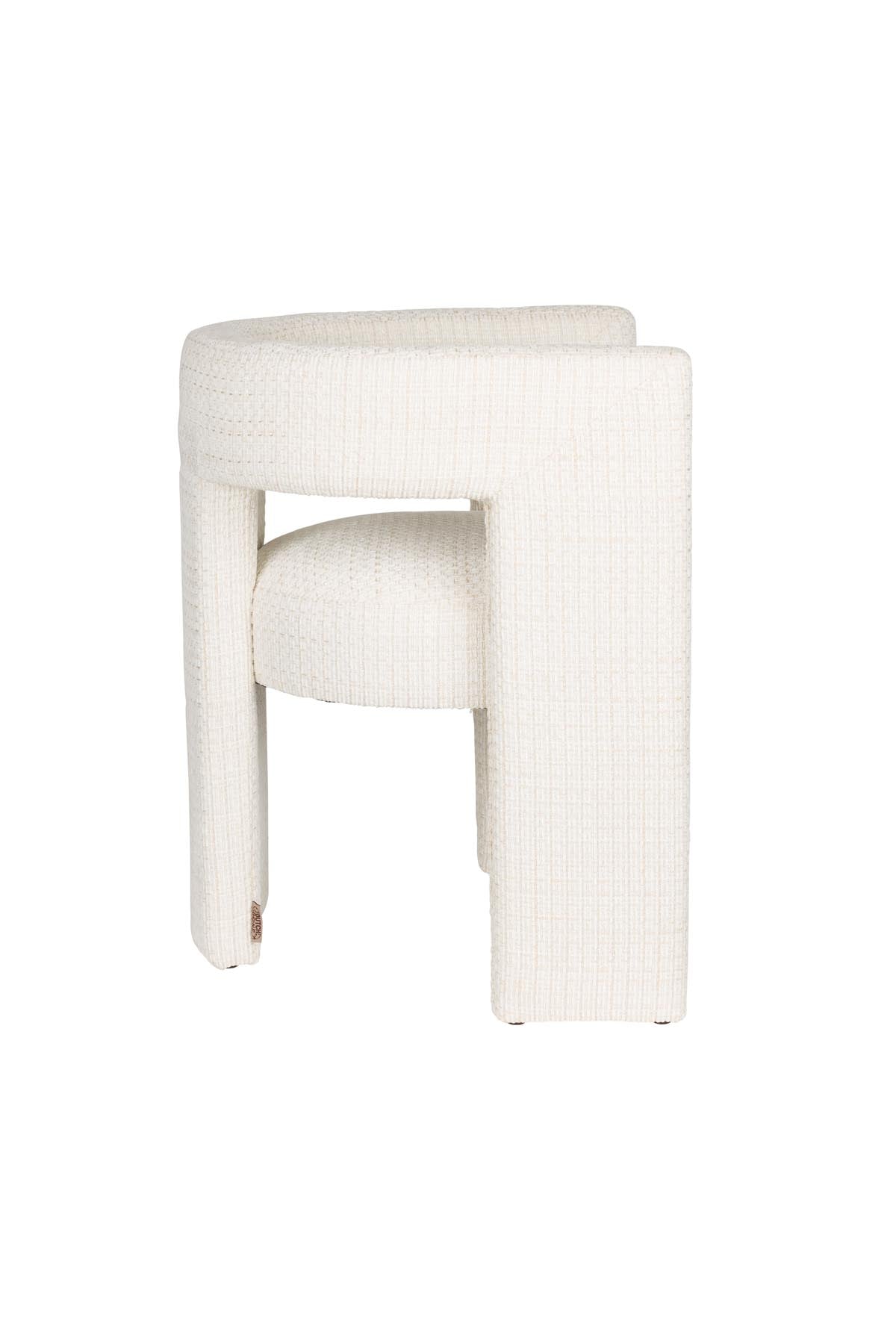 Medina Esszimmerstuhl in Off-White präsentiert im Onlineshop von KAQTU Design AG. Stuhl mit Armlehne ist von Dutchbone