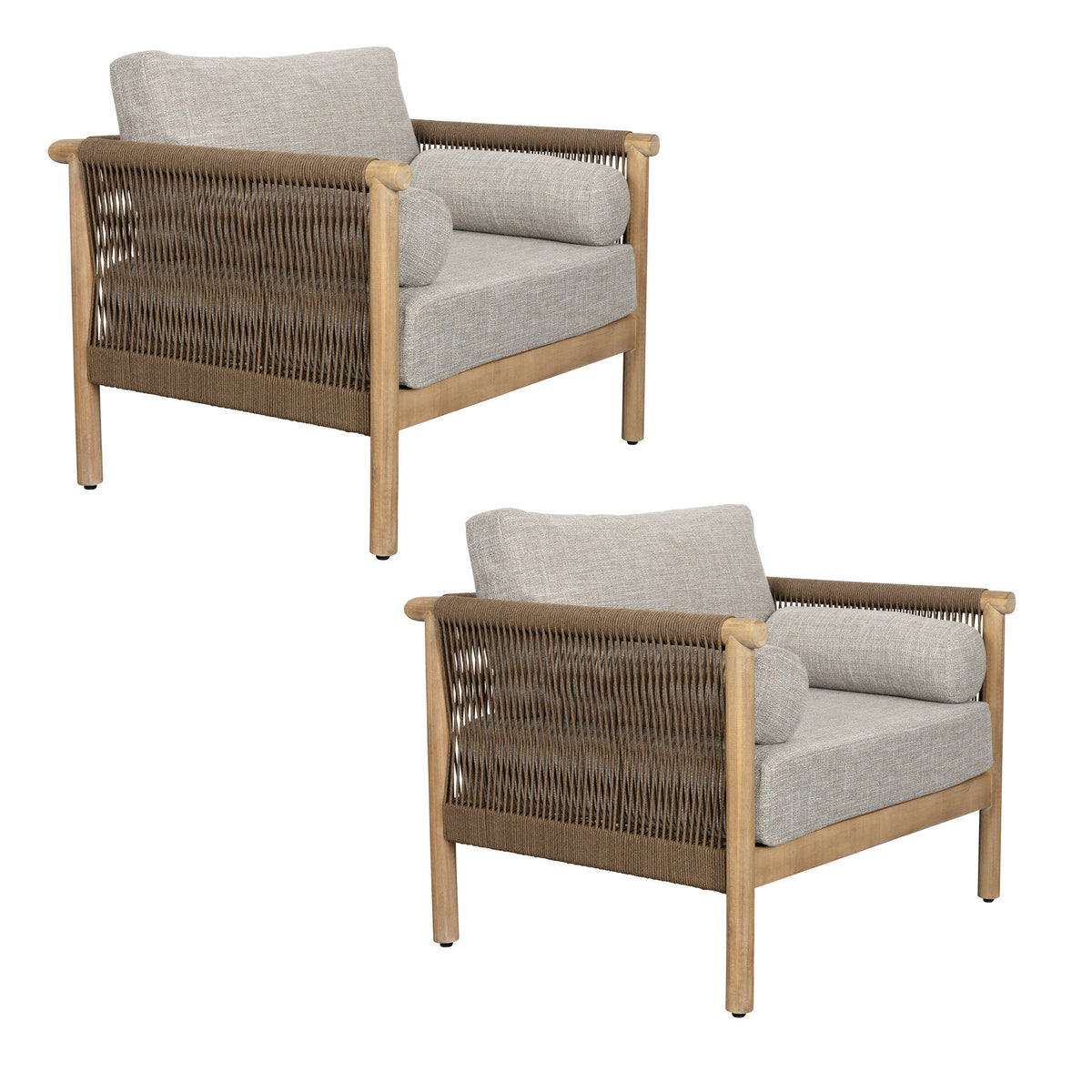 Outdoor Lounge Chair Oasis in Beige präsentiert im Onlineshop von KAQTU Design AG. Outdoor-Sessel mit Armlehnen ist von Dutchbone