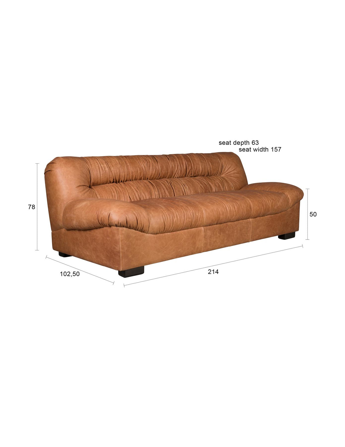 Sofa Douglas in Cognac präsentiert im Onlineshop von KAQTU Design AG. 2er Sofa ist von Dutchbone